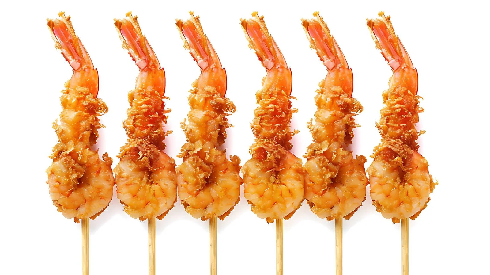 Crispy Coated Shrimp Skewers Isolated — free download from Dotvec