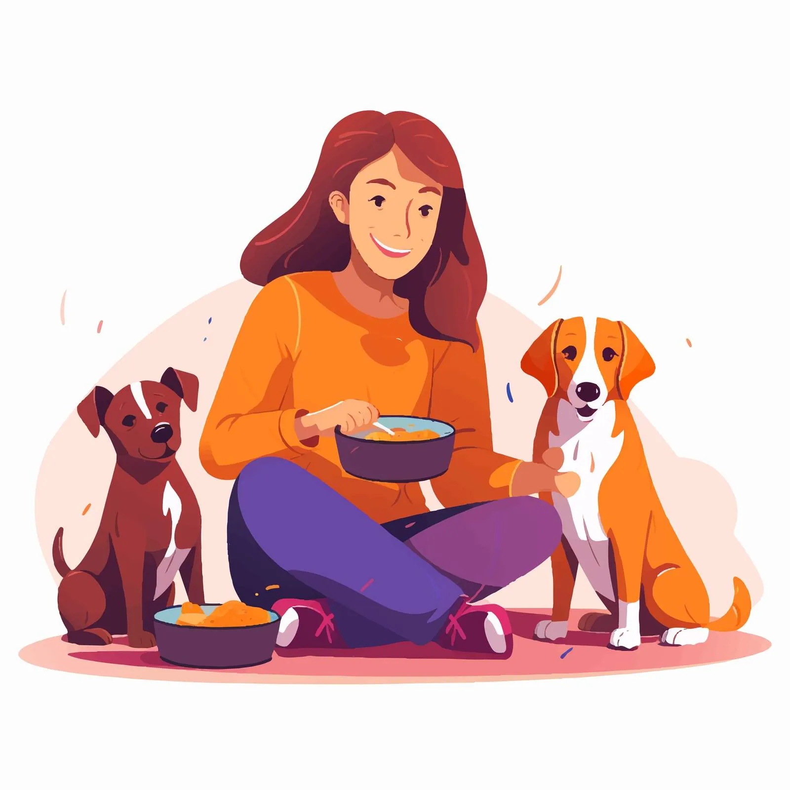 Volunteer Feeding Dogs at Animal Shelter — free download from Dotvec