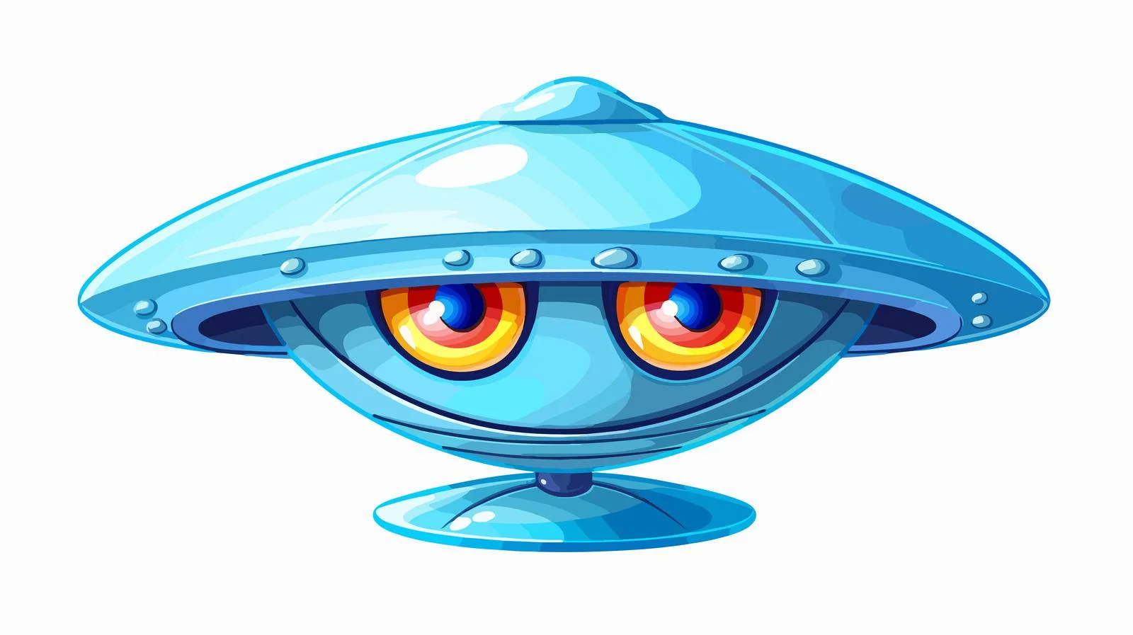 Friendly Alien Flying Saucer Cartoon Vector — free download from Dotvec