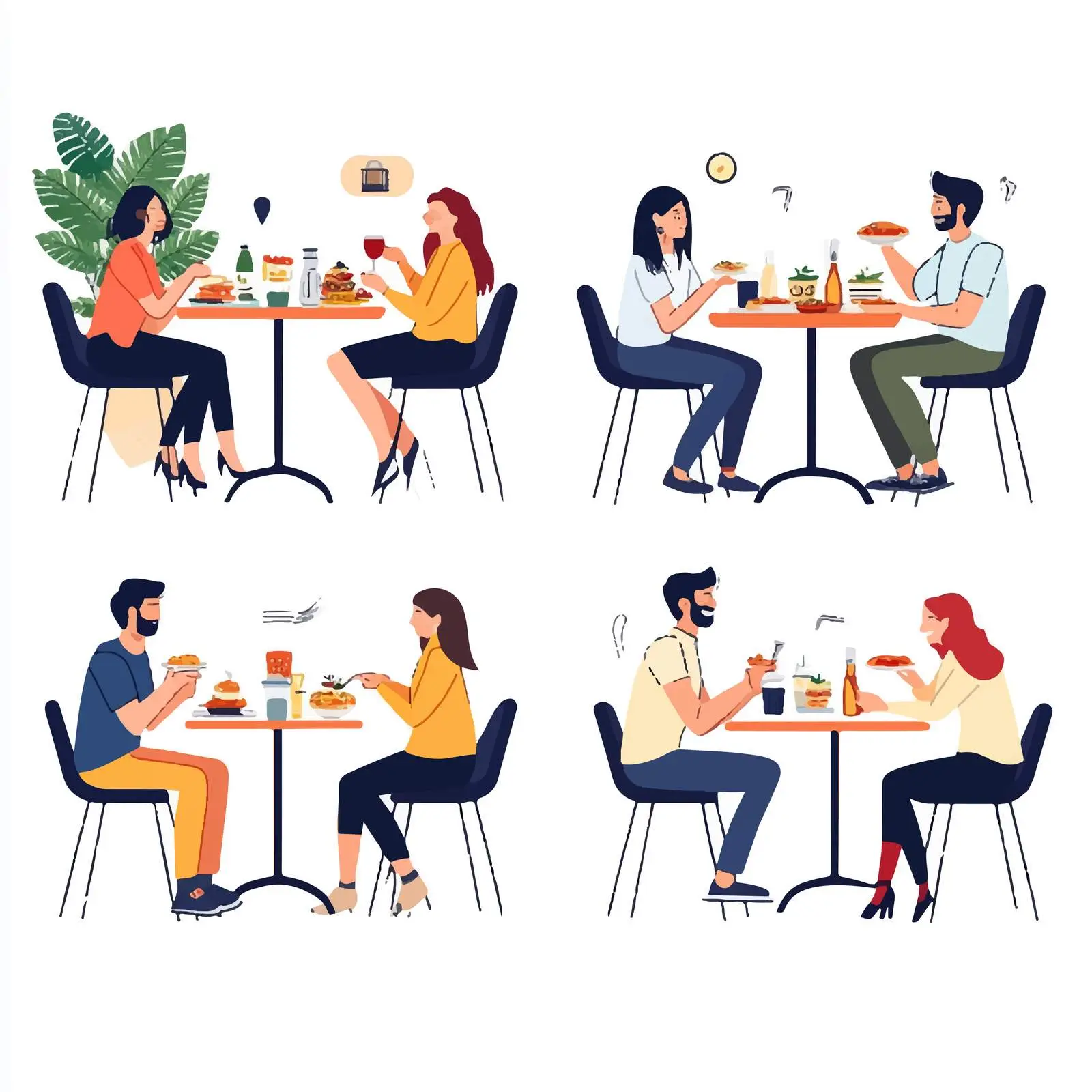 Happy People Enjoying Meals Together — free download from Dotvec