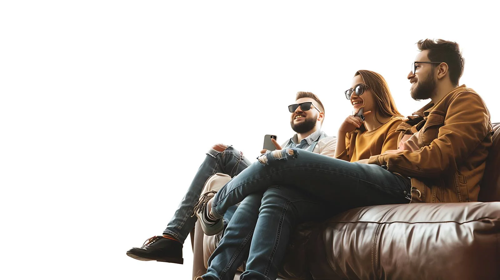 Social Gathering Watching TV Scene — free download from Dotvec