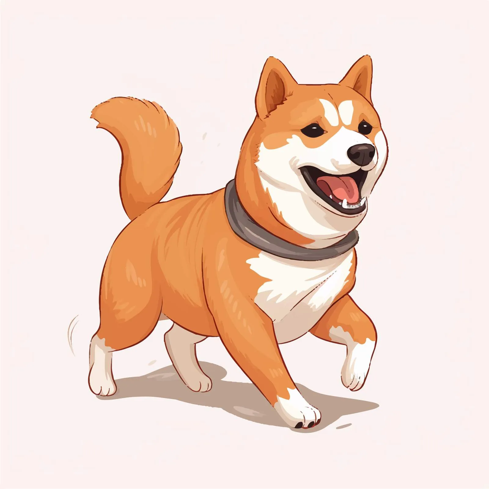 Active Akita Inu Running and Jumping — free download from Dotvec