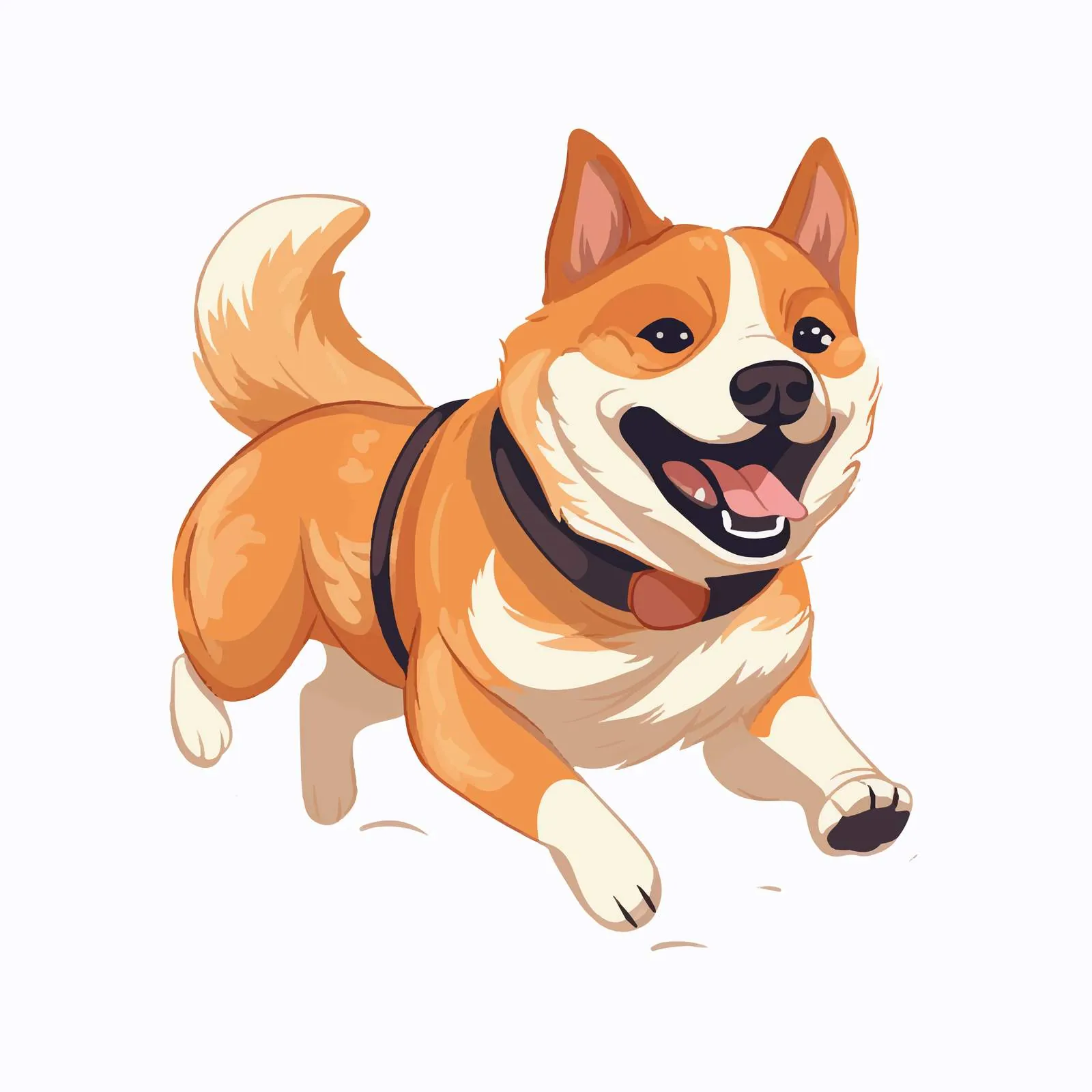 Frisky Akita Inu Running and Jumping — free download from Dotvec