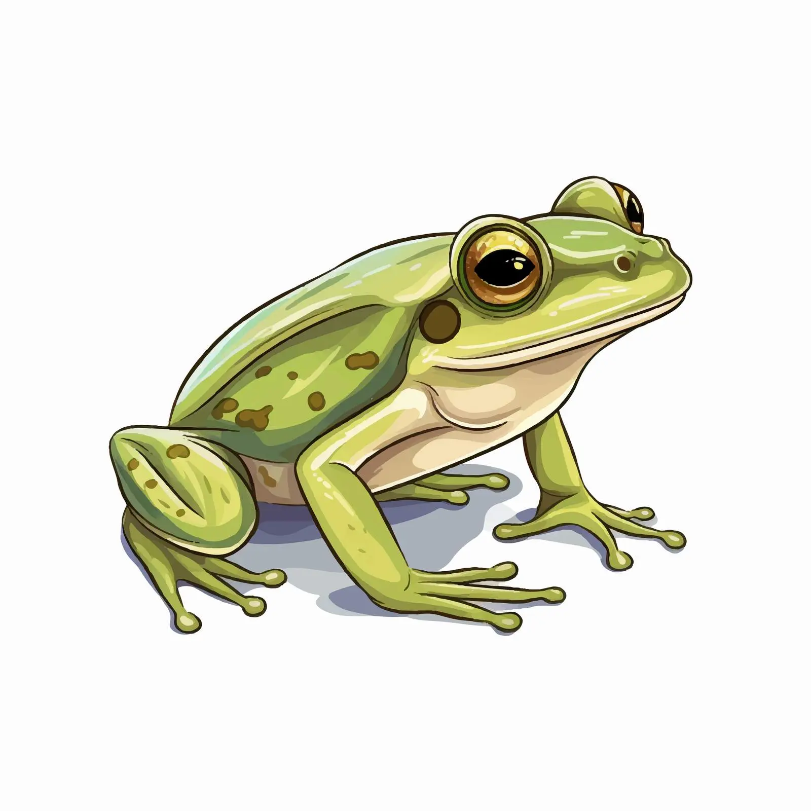 Playful Frog Cartoon Vector Illustration — free download from Dotvec