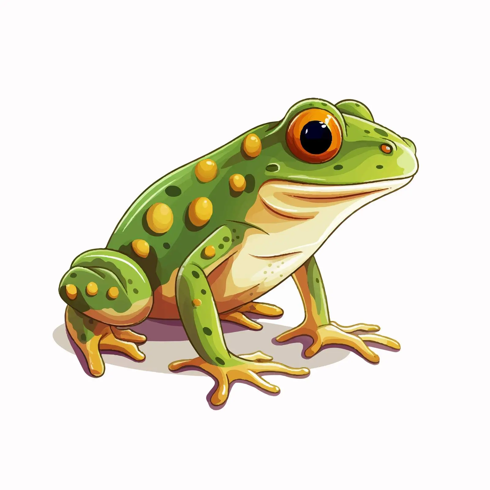Fun Frog Cartoon Vector Illustration — free download from Dotvec