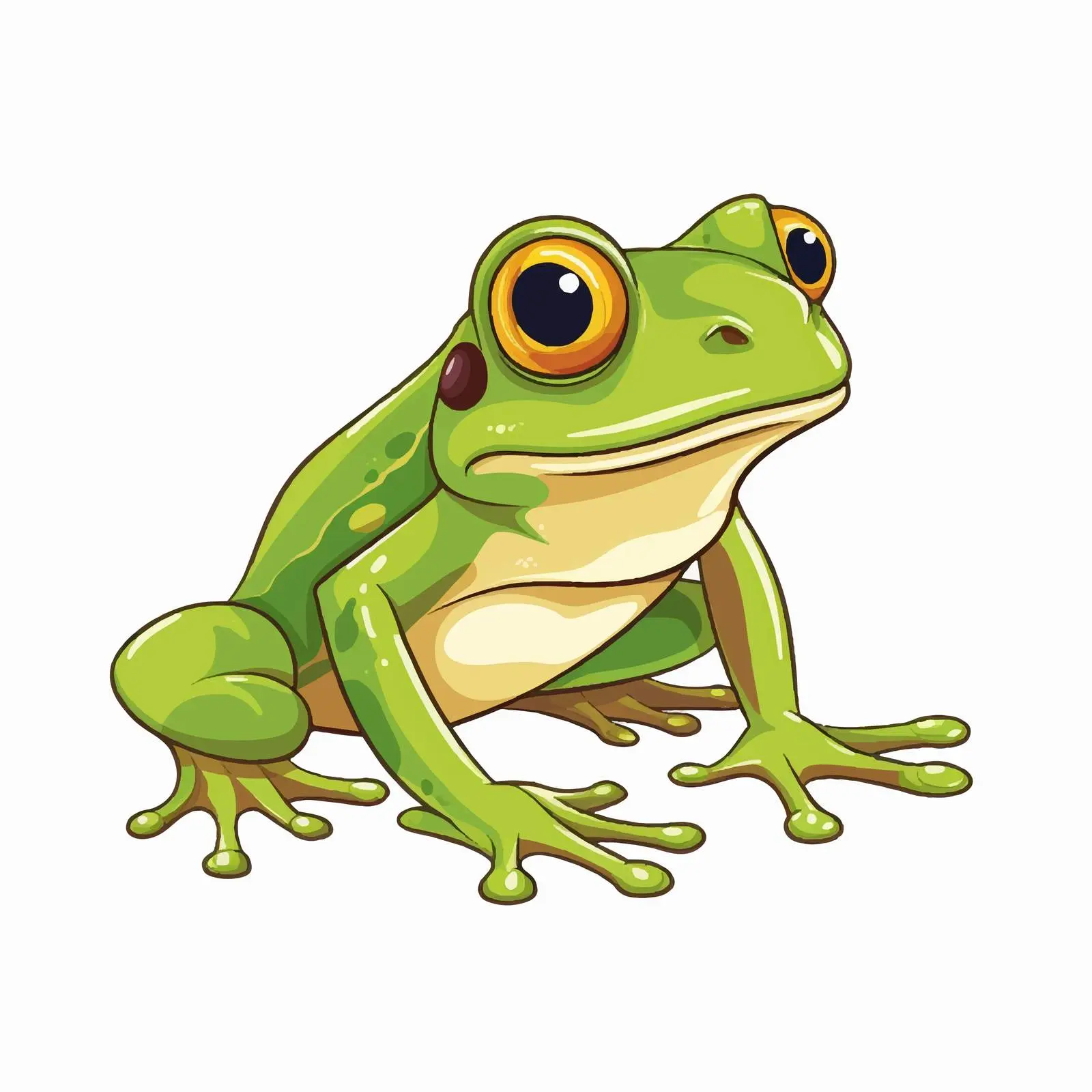Frog Cartoon Vector Illustration Design — free download from Dotvec