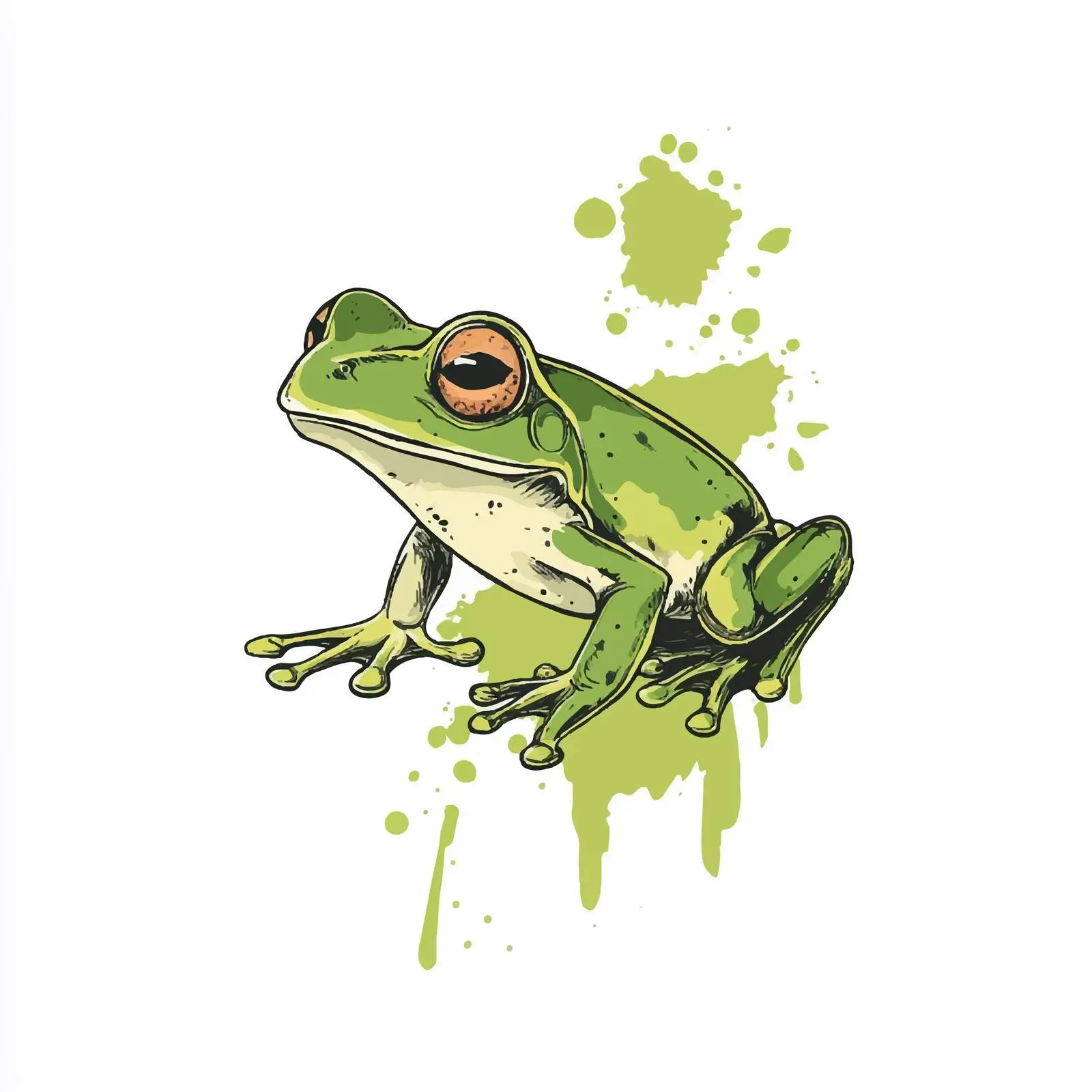 Hand-Drawn Frog Sketch on White Background — free download from Dotvec
