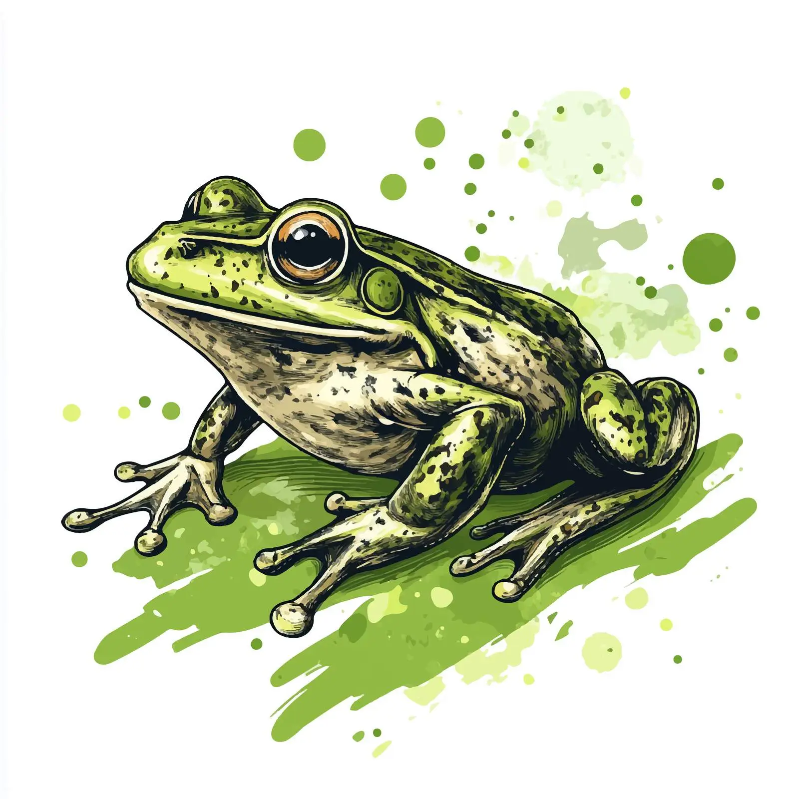 Hand-Drawn Frog Sketch on White Background — free download from Dotvec