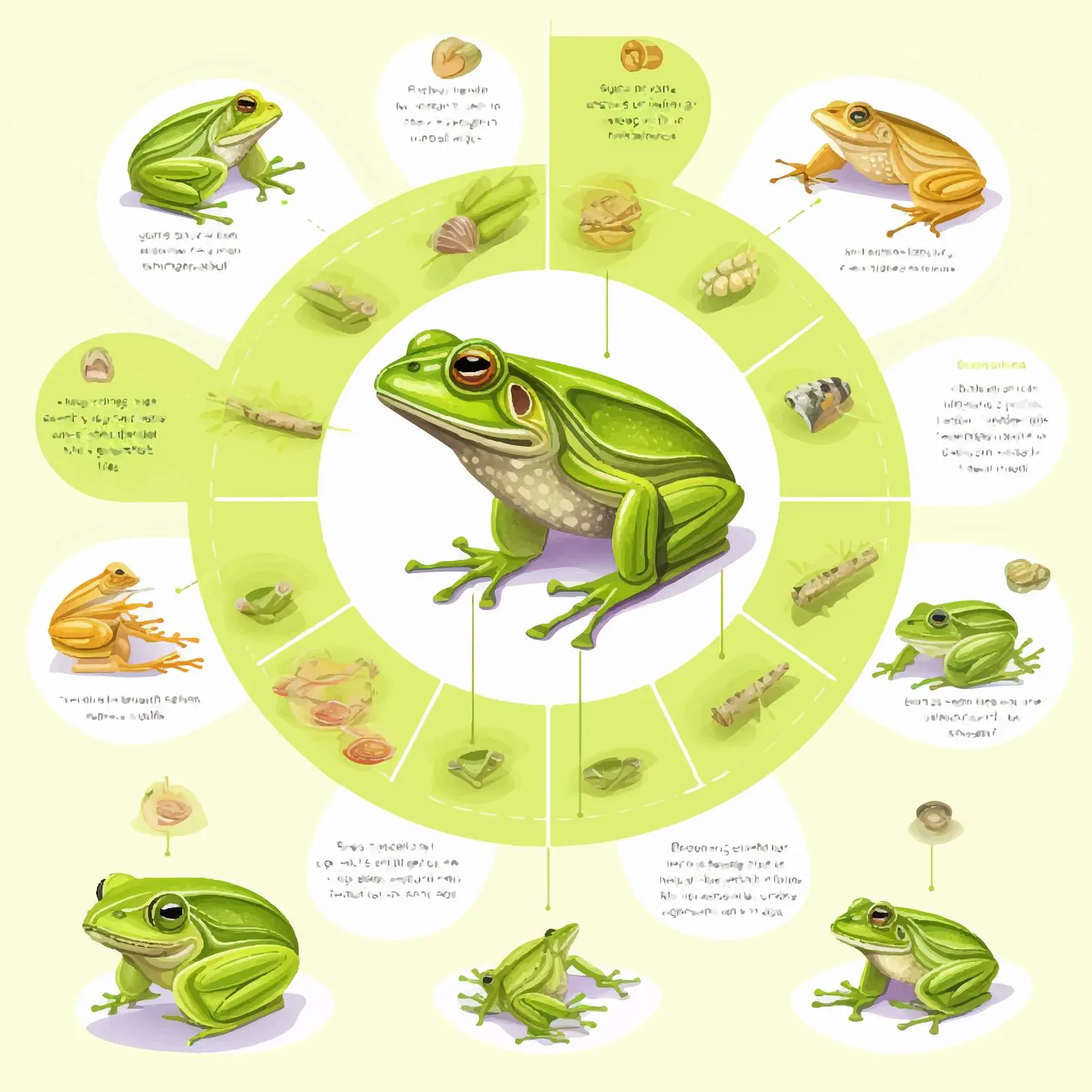 Frog Life Cycle Diagram Vector Illustration — free download from Dotvec