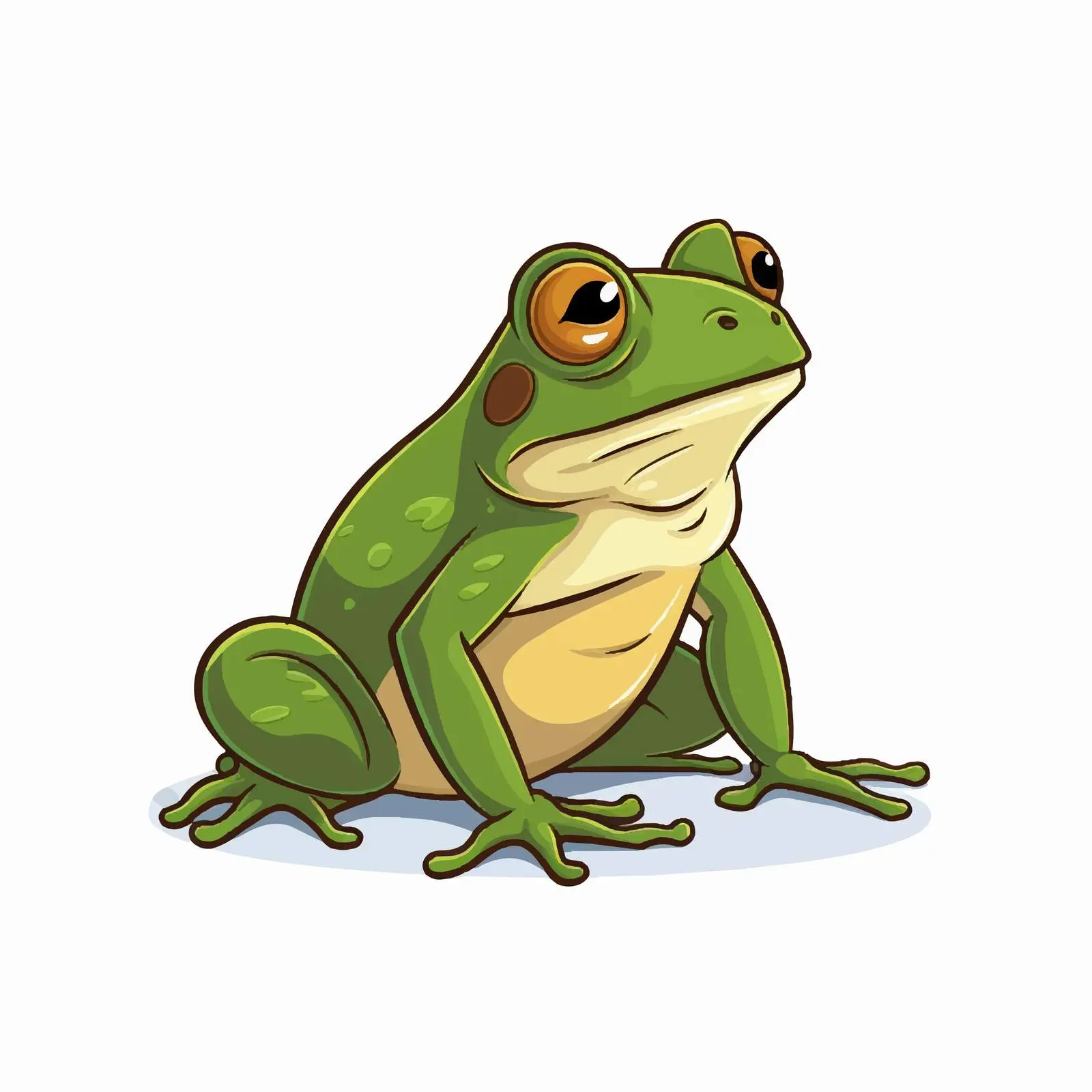 Cartoon Frog Line Vector Illustration — free download from Dotvec