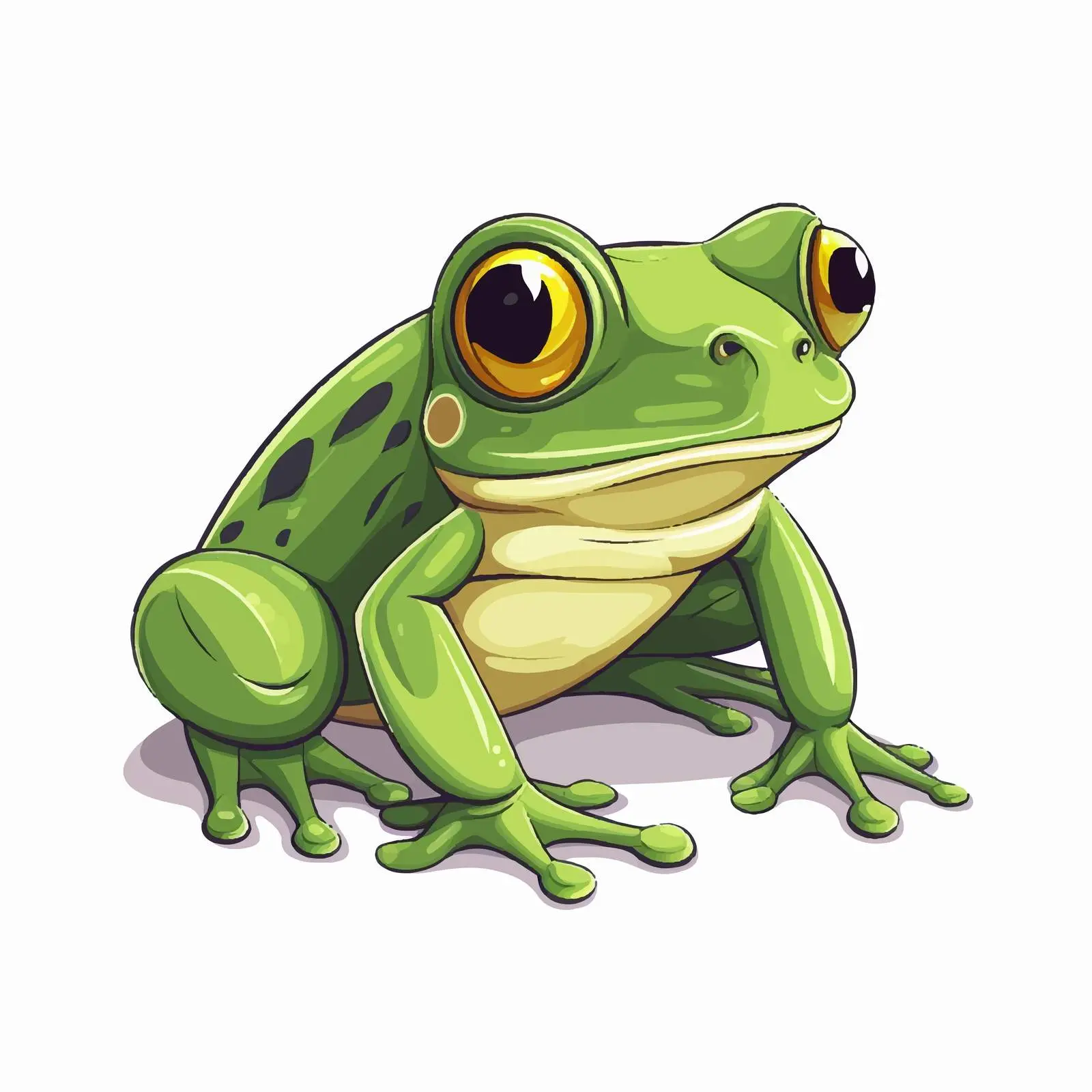 Vector Frog Illustration on White Background — free download from Dotvec