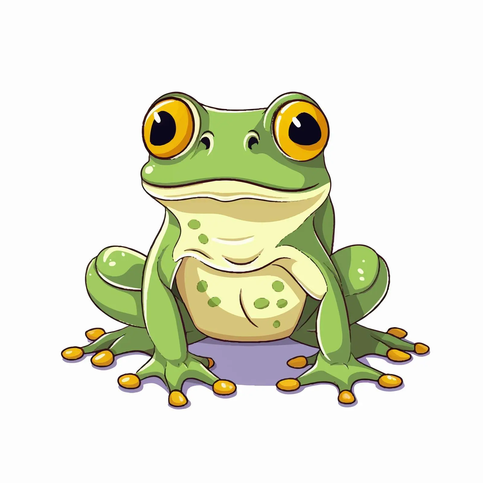 Frog Line Vector Illustration on White Background — free download from Dotvec