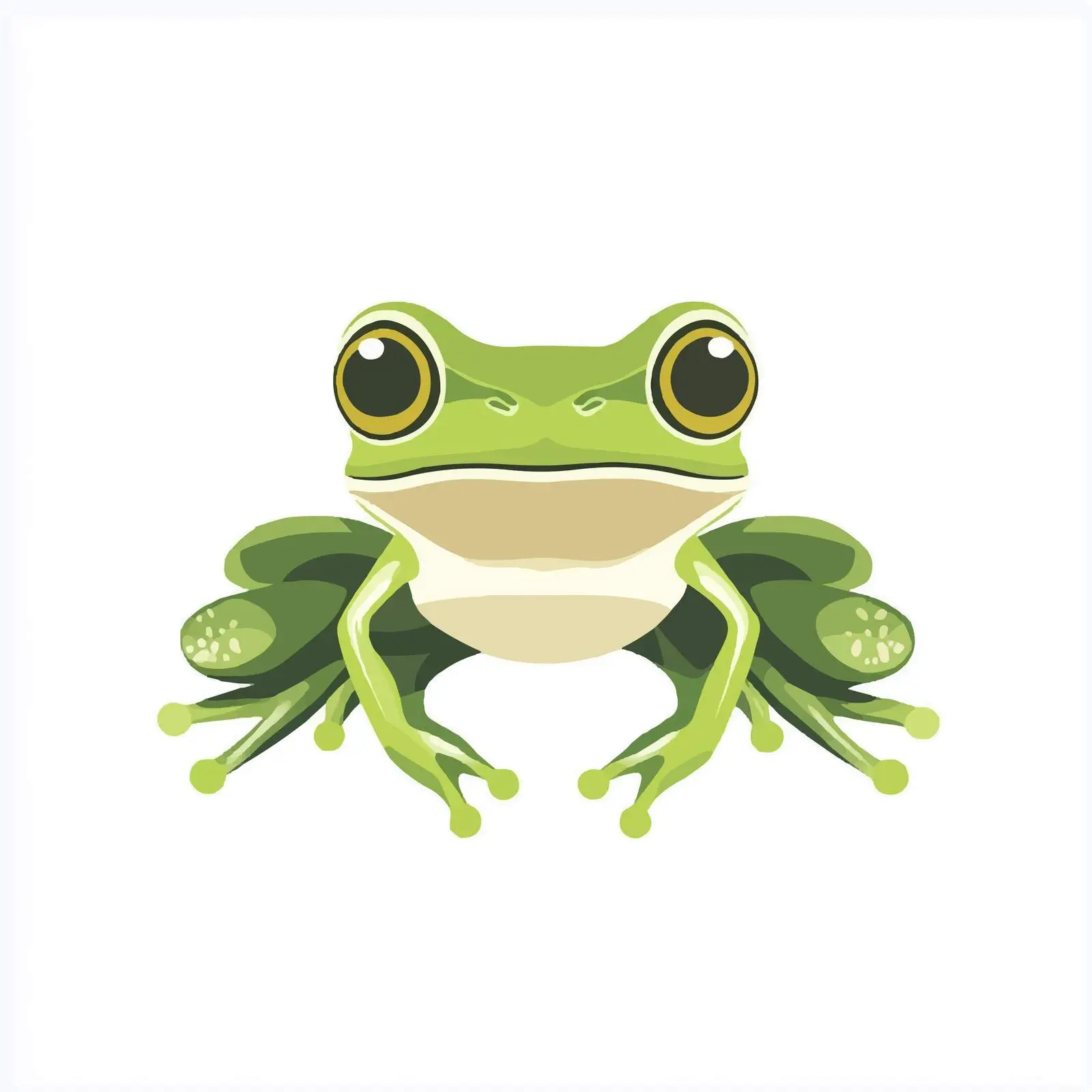 Flat Vector Illustration of a Frog — free download from Dotvec