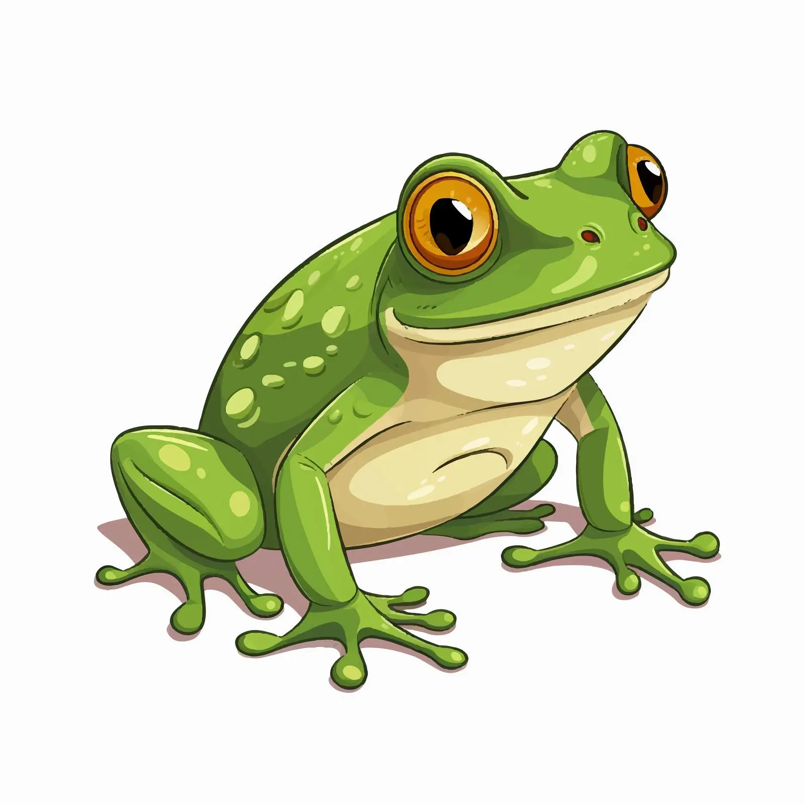 Cartoon Frog Outline Vector Illustration – free funny frog image from Dotvec