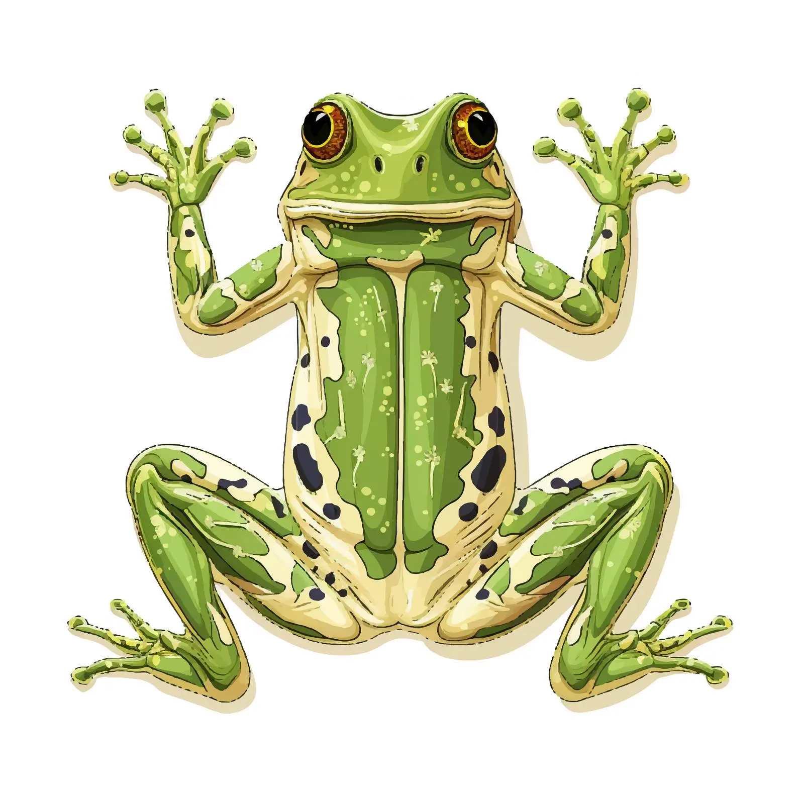 Frog Skeleton Vector Illustration on White Background — free download from Dotvec