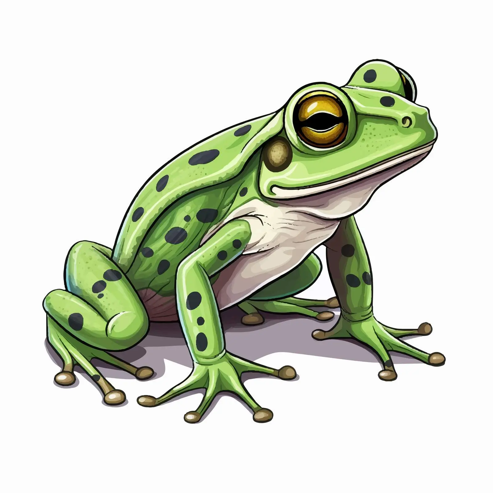Frog Sketch Vector Illustration on White Background — free download from Dotvec