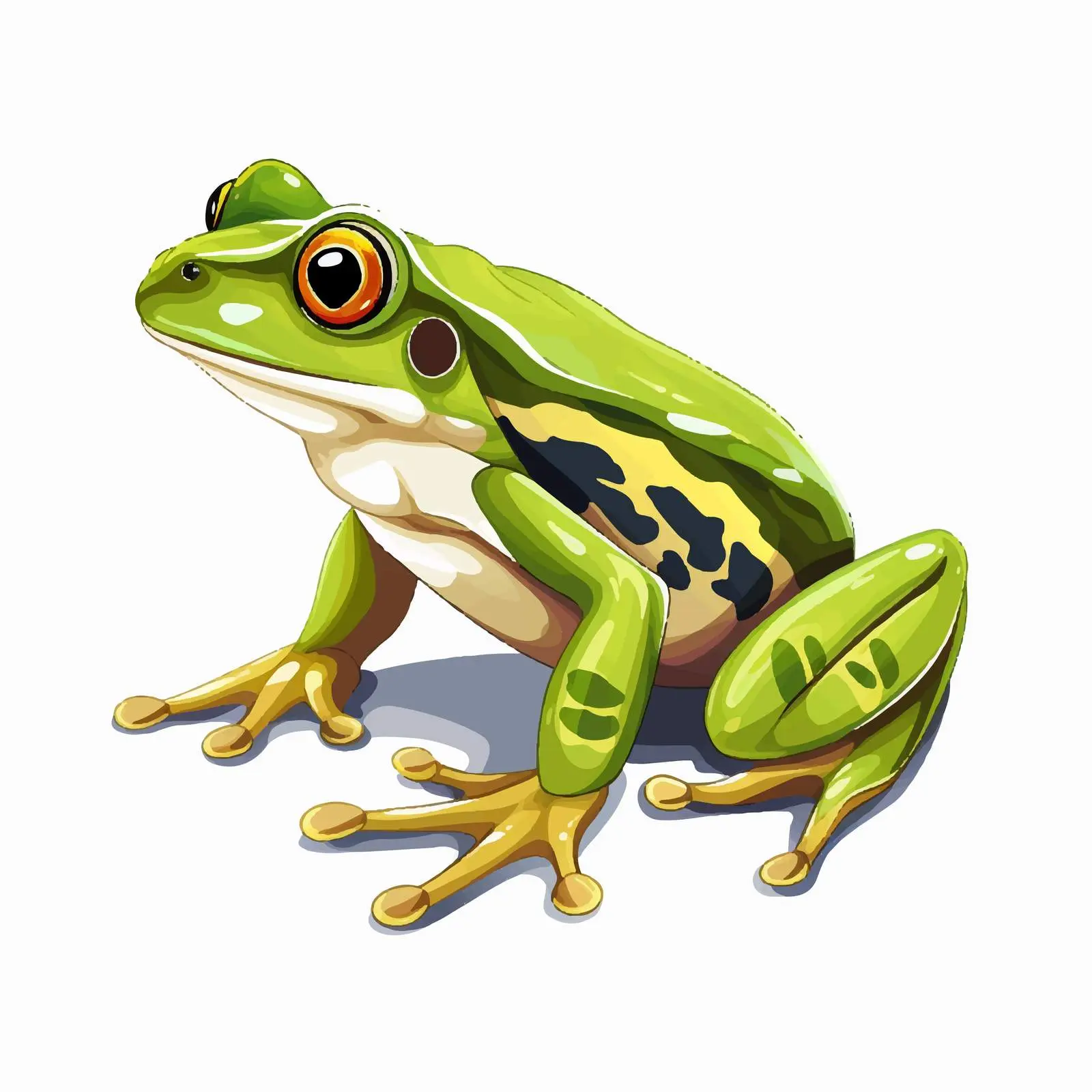 Frog Sketch Vector Illustration on White Background – free pole image from Dotvec