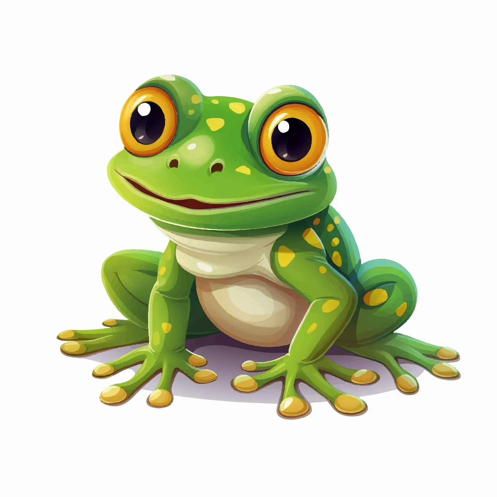 Cartoon Frog Vector Illustration Isolated Design — free download from Dotvec