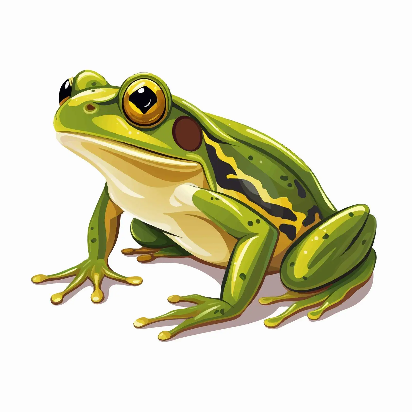 Cartoon Frog Vector Illustration Isolated Design – free pole image from Dotvec