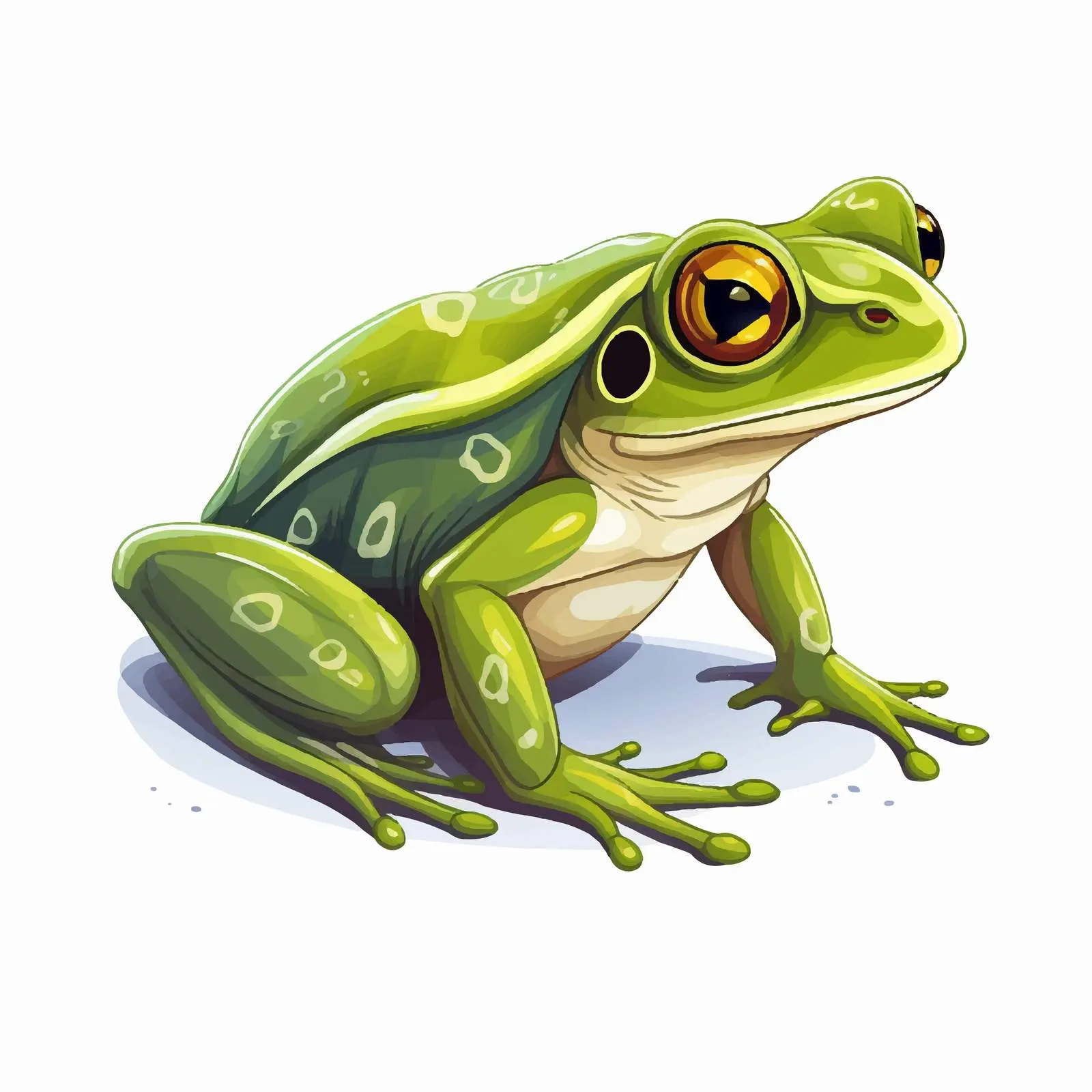 Isolated Cartoon Frog Vector Illustration – free funny frog image from Dotvec