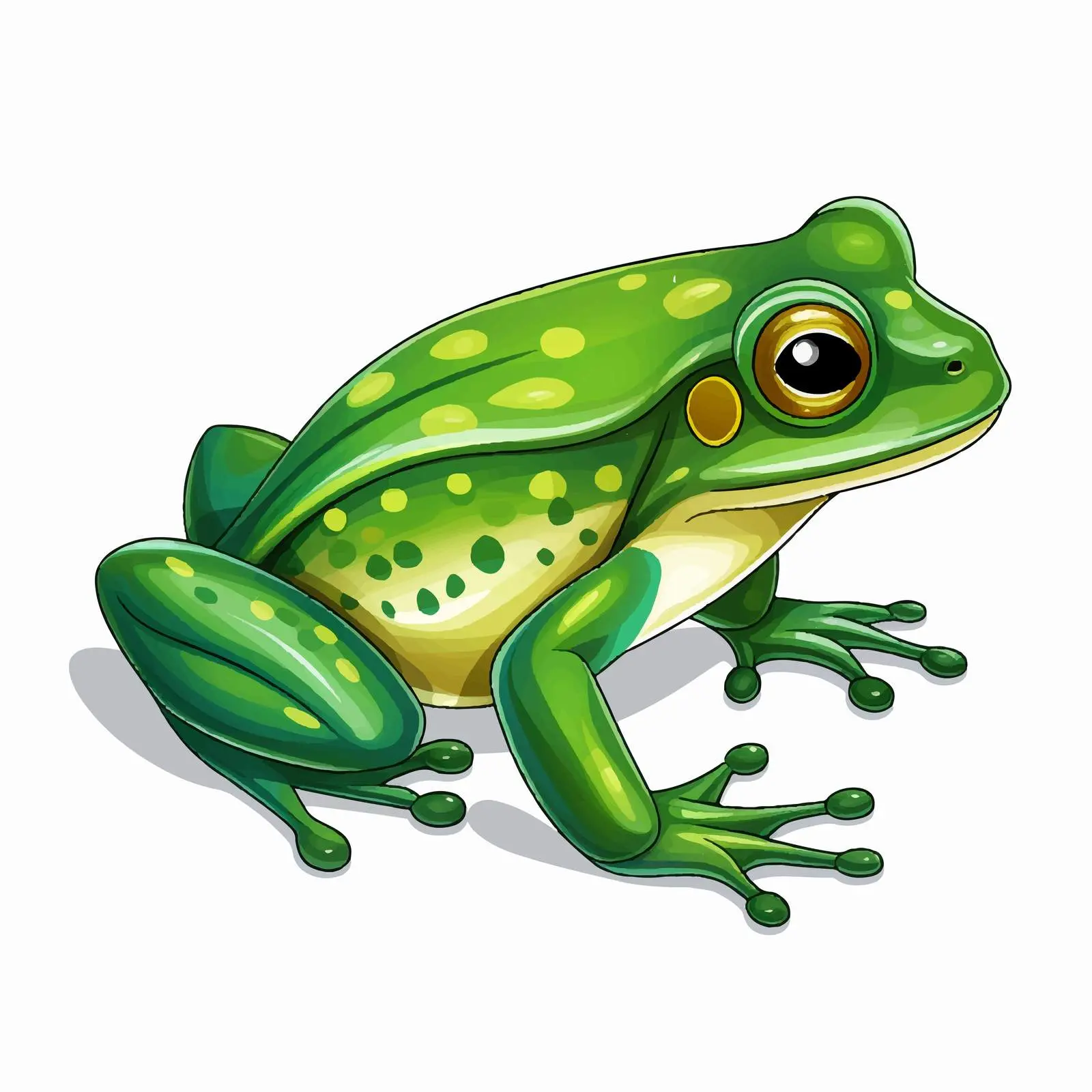 Top View Frog Vector Illustration on White Background — free download from Dotvec