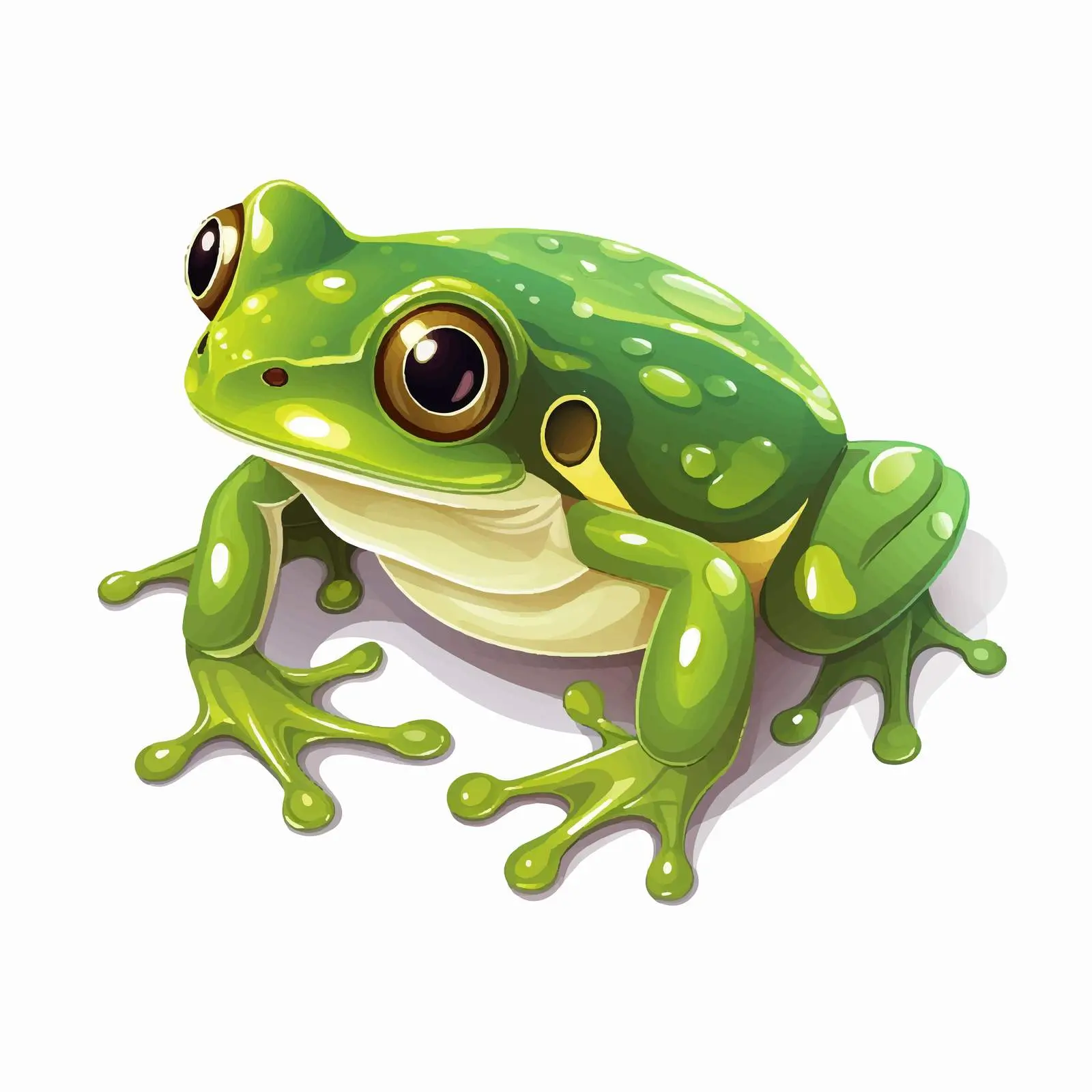 Top View Frog Vector Illustration on White Background — free download from Dotvec