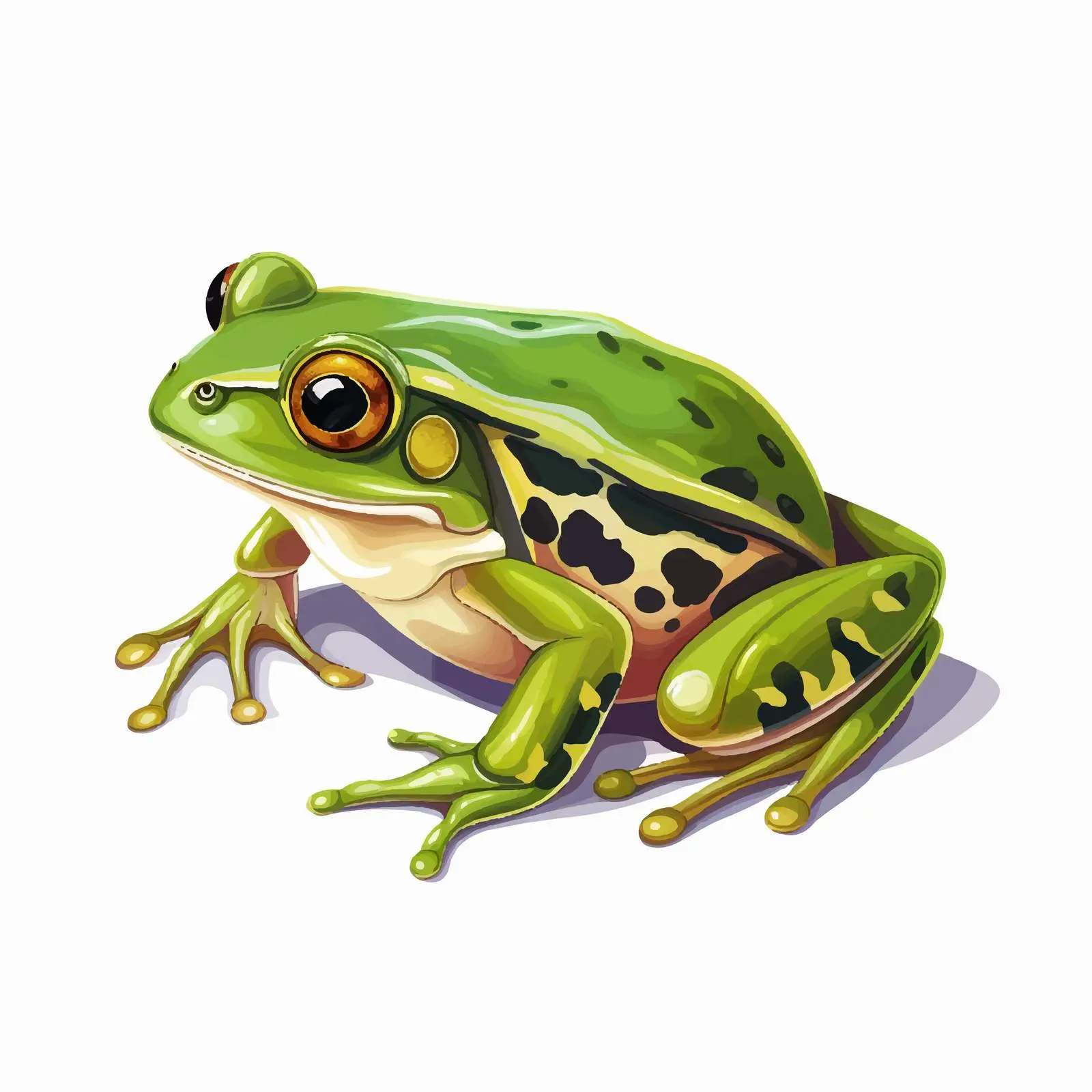 Top View Frog Vector Illustration on White Background — free download from Dotvec