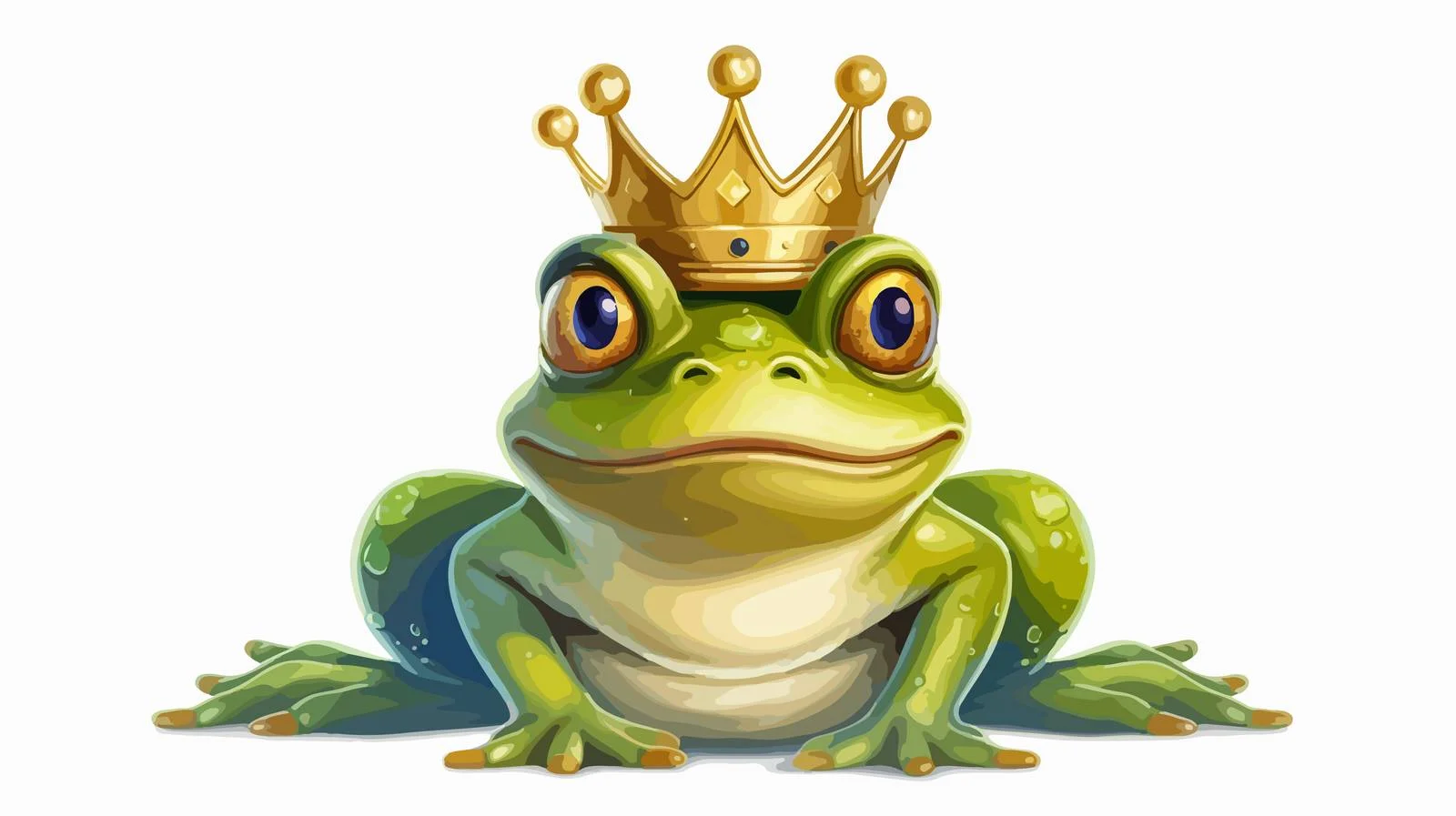 Frog Prince Cartoon Illustration — free download from Dotvec