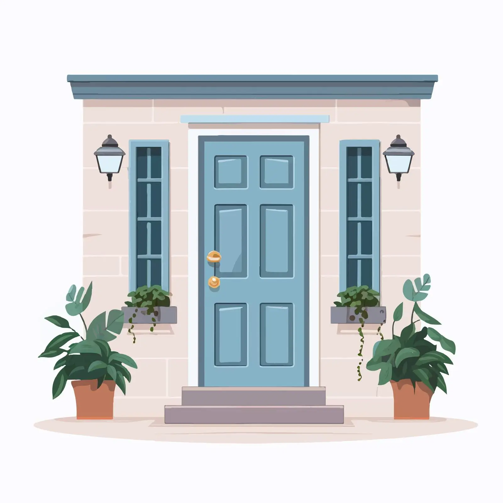 Elegant Front Door House Entrance Design – free porch image from Dotvec
