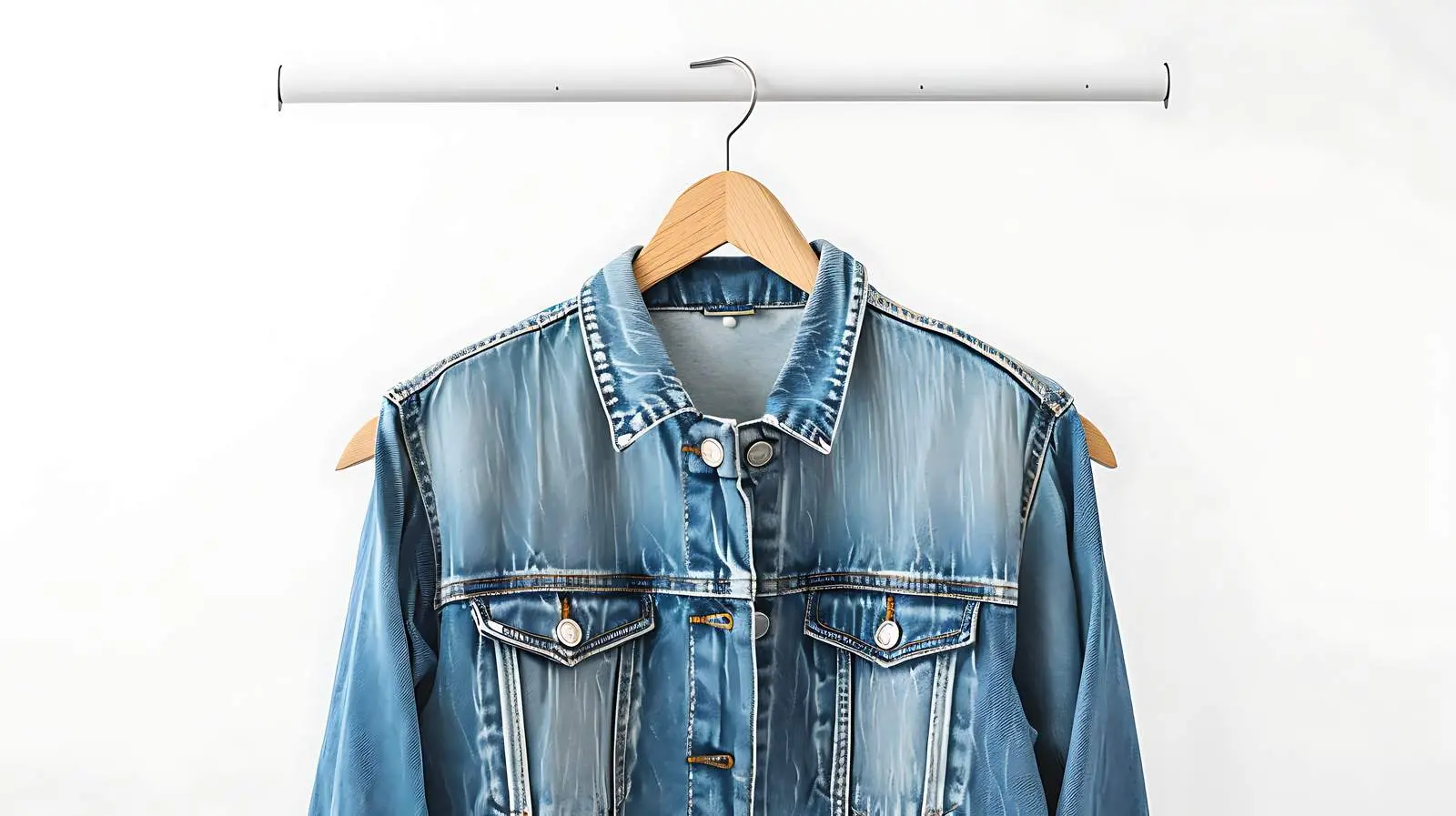 Trendy Blue Jeans T-Shirt on Hanger — free download from Dotvec