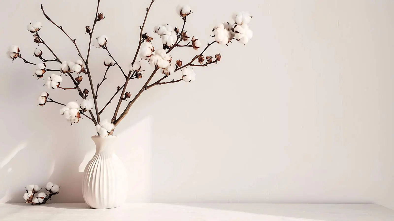Cotton Branches in Stylish Vase Arrangement — free download from Dotvec