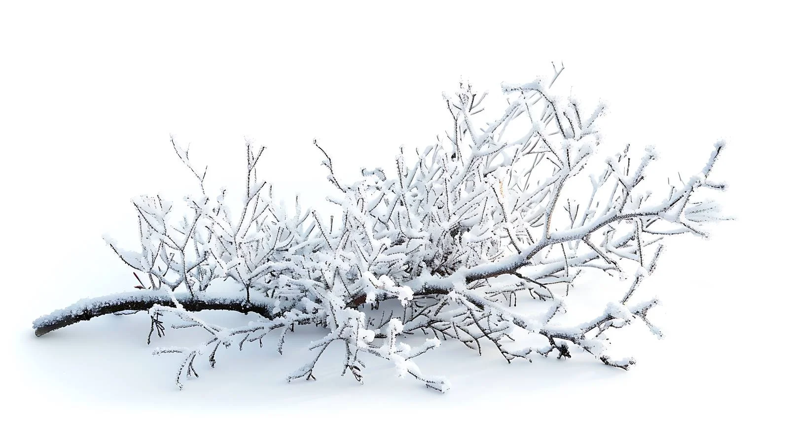 Snow-Covered Frosted Tree Branches — free download from Dotvec