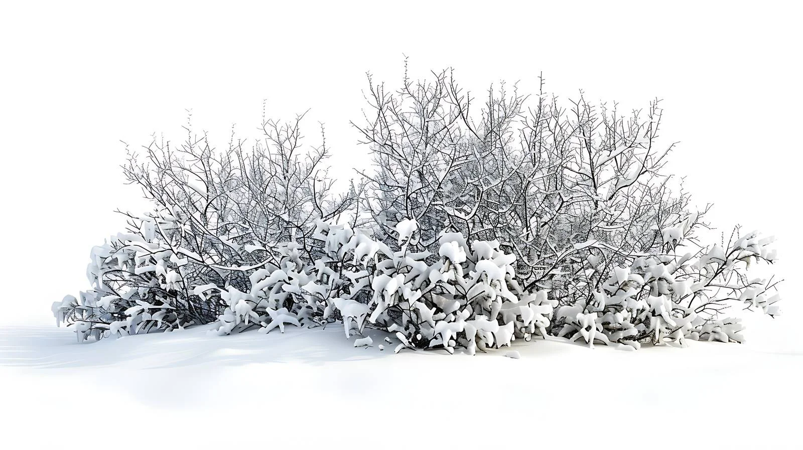 Winter Wonderland: Snowy Tree Branches Isolated — free download from Dotvec