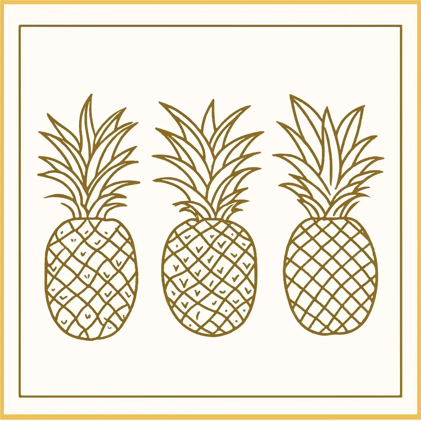 Pineapple Line Icon Vector Collection — free download from Dotvec