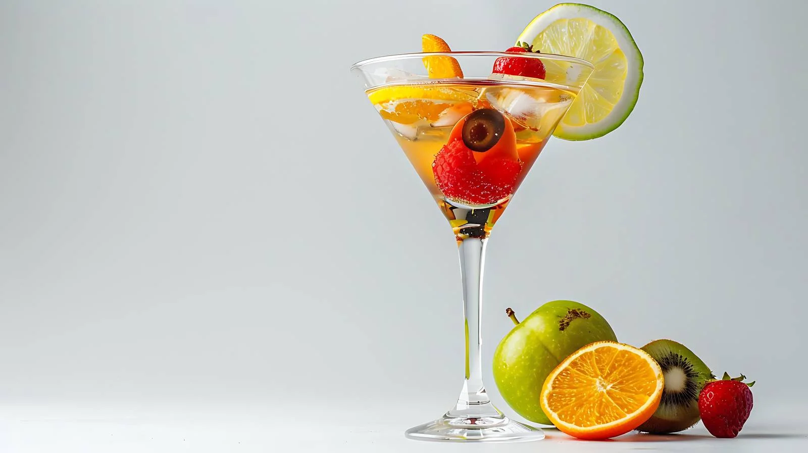 Exquisite Fruit Cocktail Martini Glass — free download from Dotvec