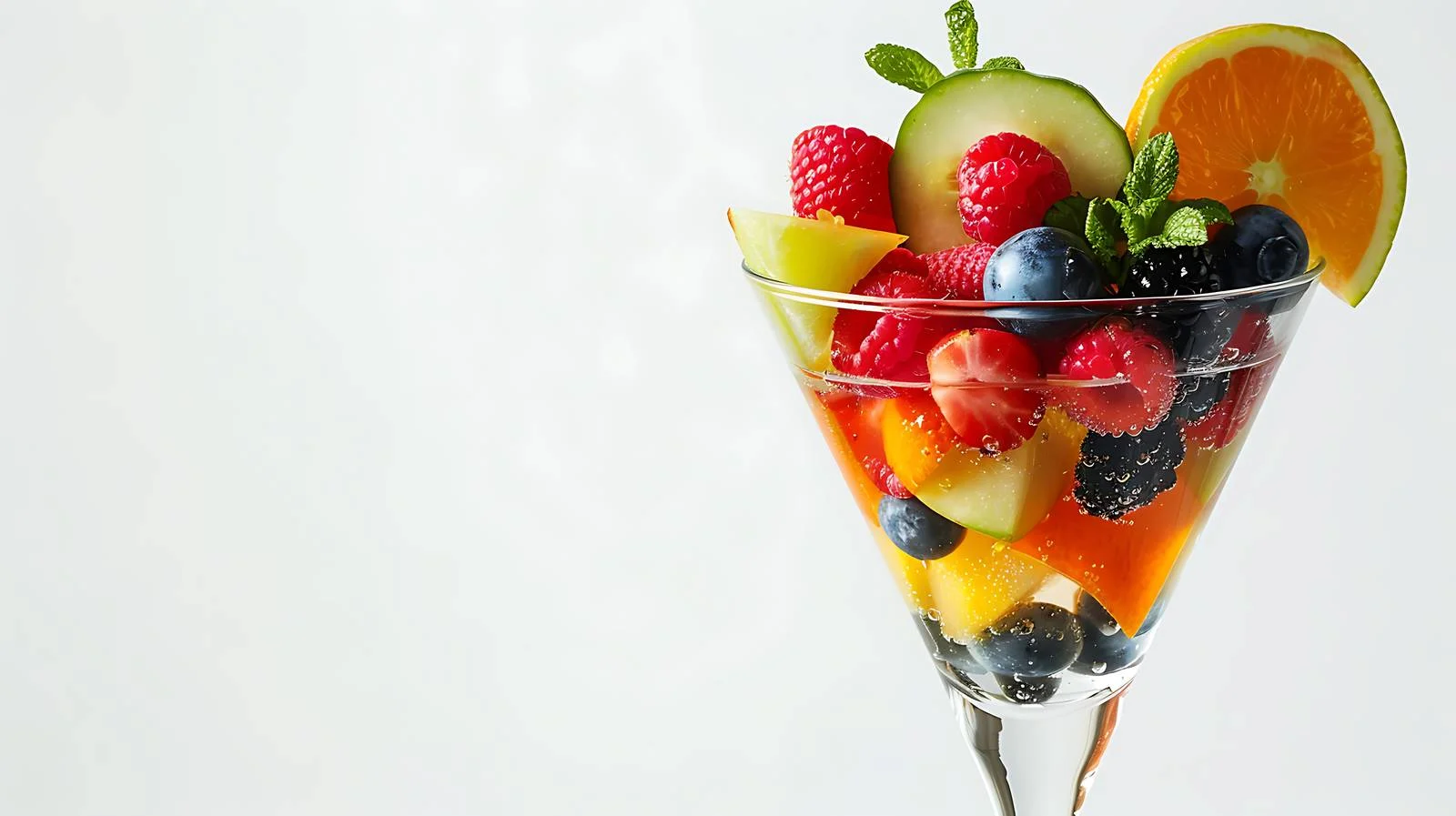 Exquisite Fruit Cocktail Martini Presentation — free download from Dotvec