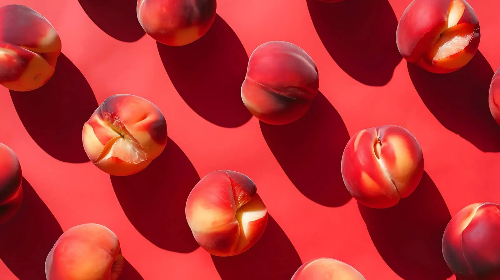 Fresh Peaches Pattern on White Background – free fruit arrangement image from Dotvec