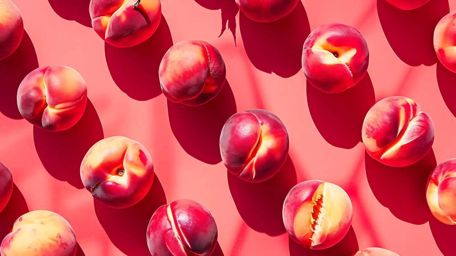 Fresh Peach Pattern on White Background — free download from Dotvec