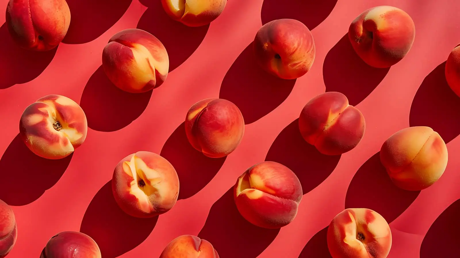 Fresh Peaches Pattern on White Background — free download from Dotvec