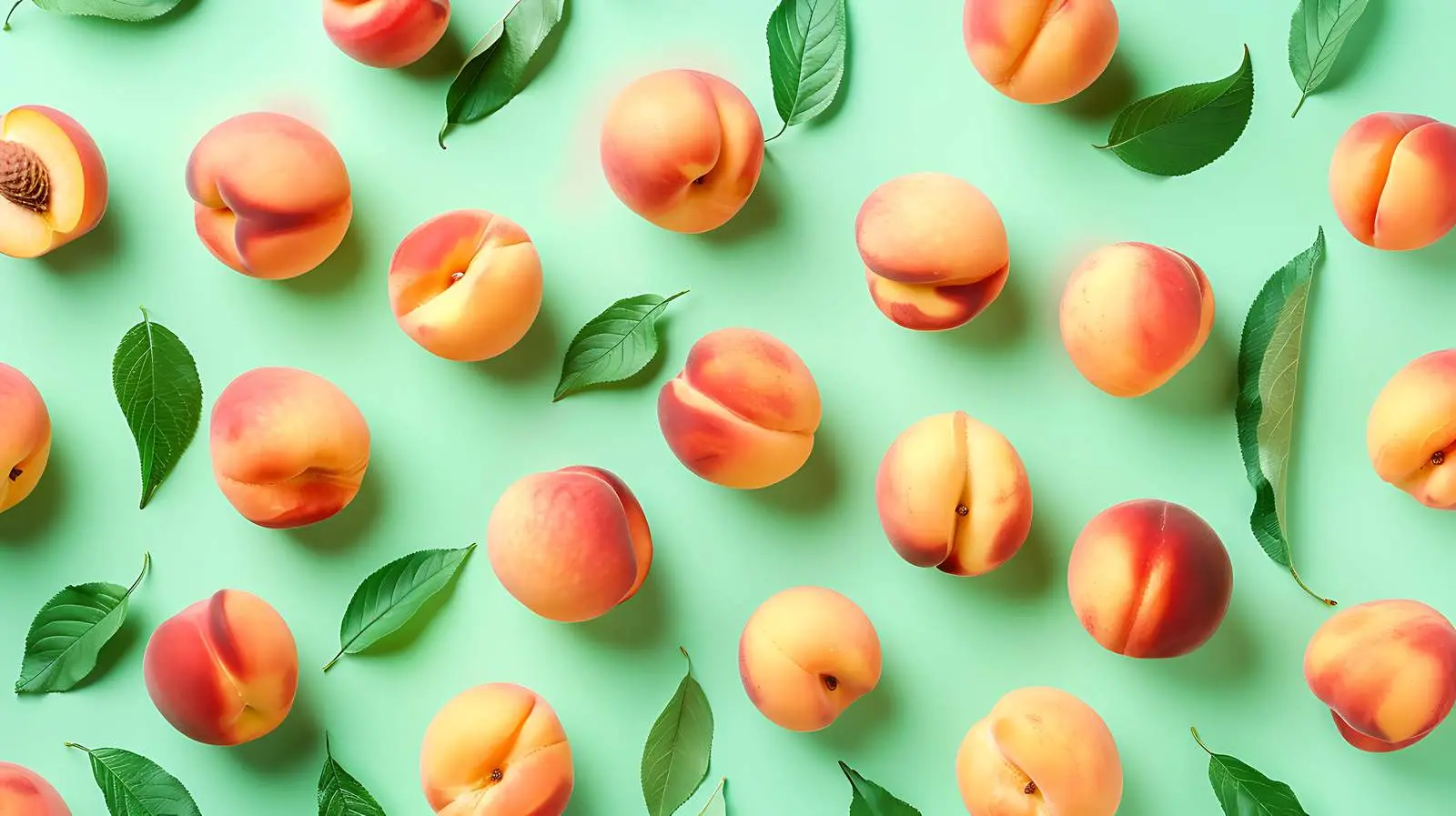 Fresh Peach Pattern with Sunlight and Shadows — free download from Dotvec