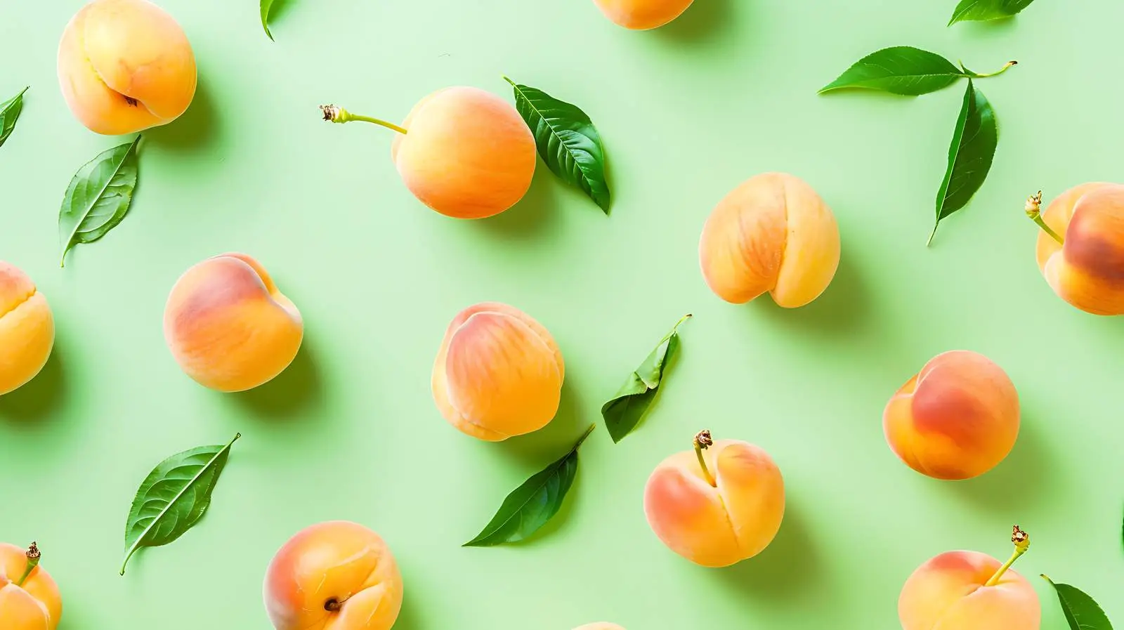 Fresh Peaches Pattern with Sunlight Shadows — free download from Dotvec