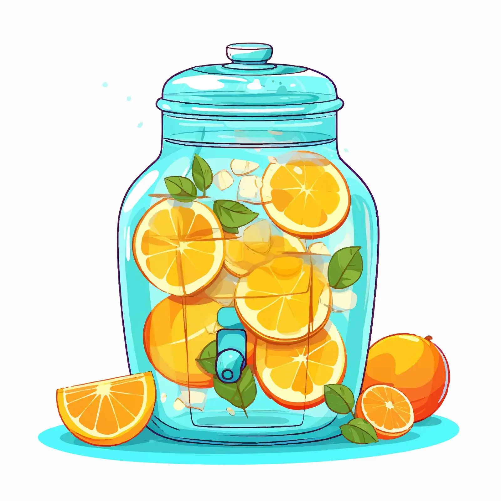 Refreshing Lemonade in a Glass Jar — free download from Dotvec