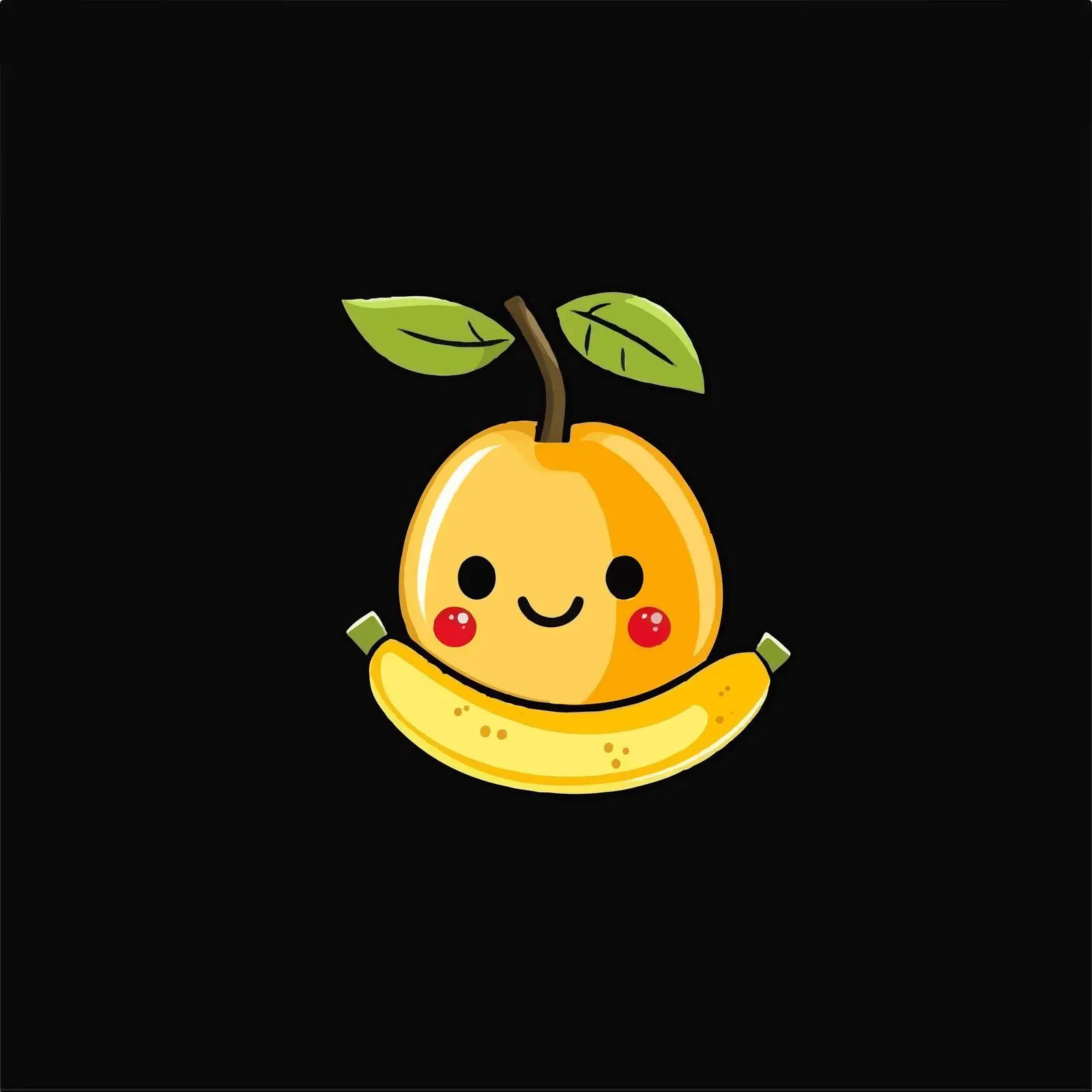 Kawaii Cartoon Fruits with Funny Faces — free download from Dotvec