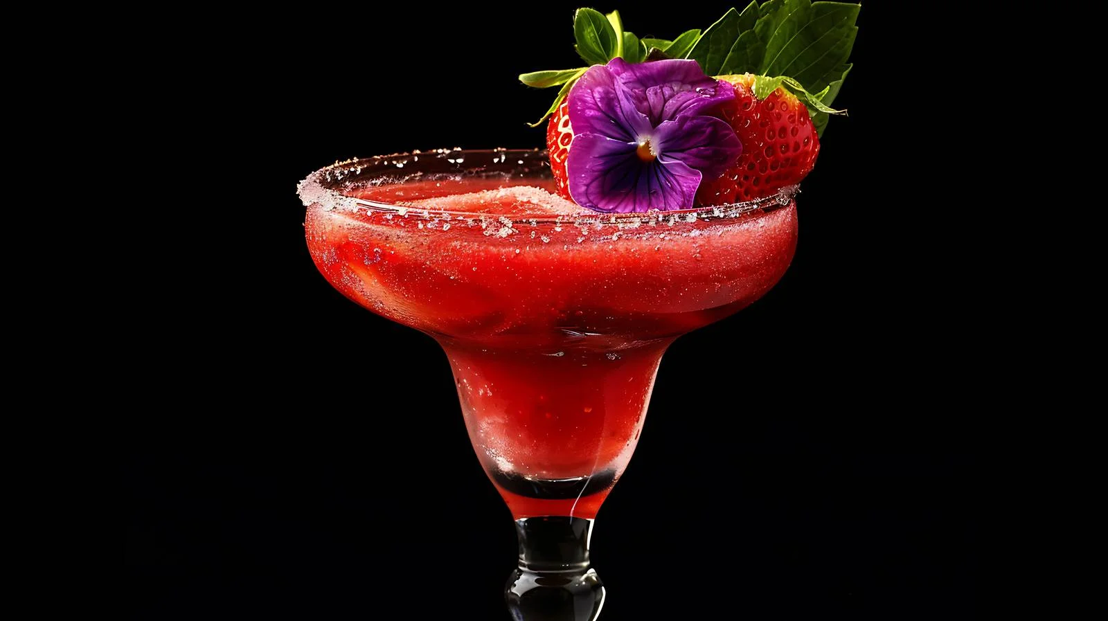 Fruit Margarita Cocktail with Violets — free download from Dotvec