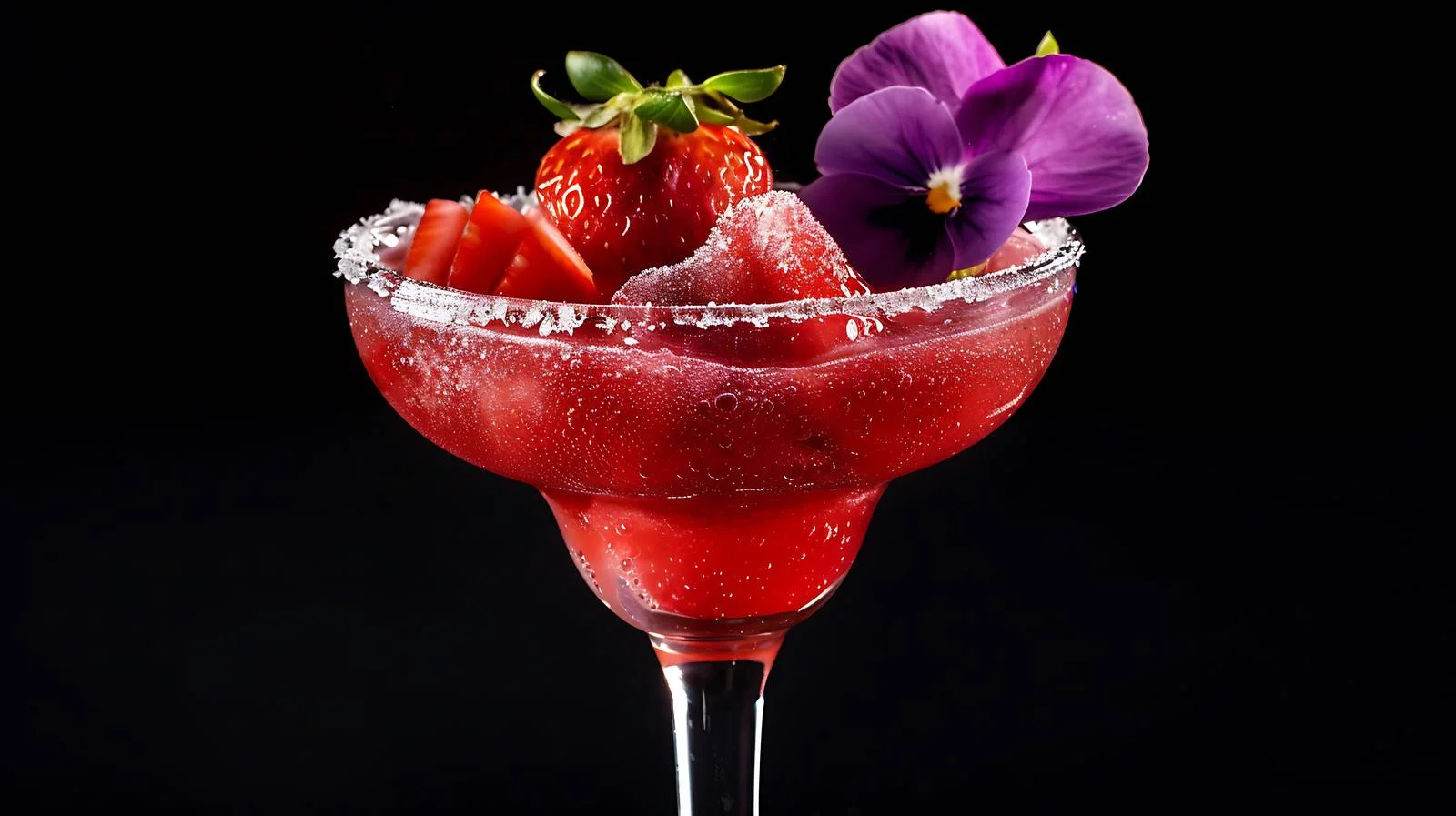 Frosty Strawberry Margarita Cocktail — free download from Dotvec