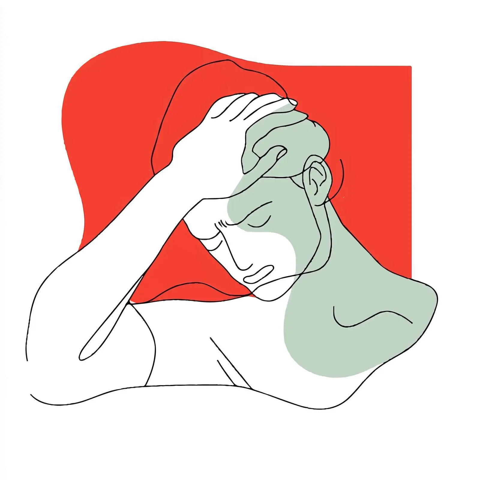 Frustrated Man Holding Head in Despair – free burden image from Dotvec