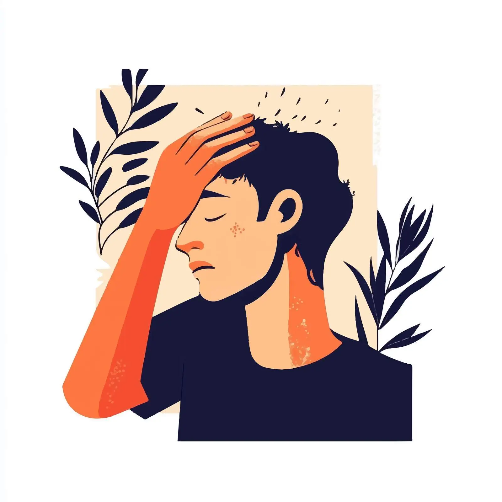 Frustrated Man in Distress Vector Illustration — free download from Dotvec