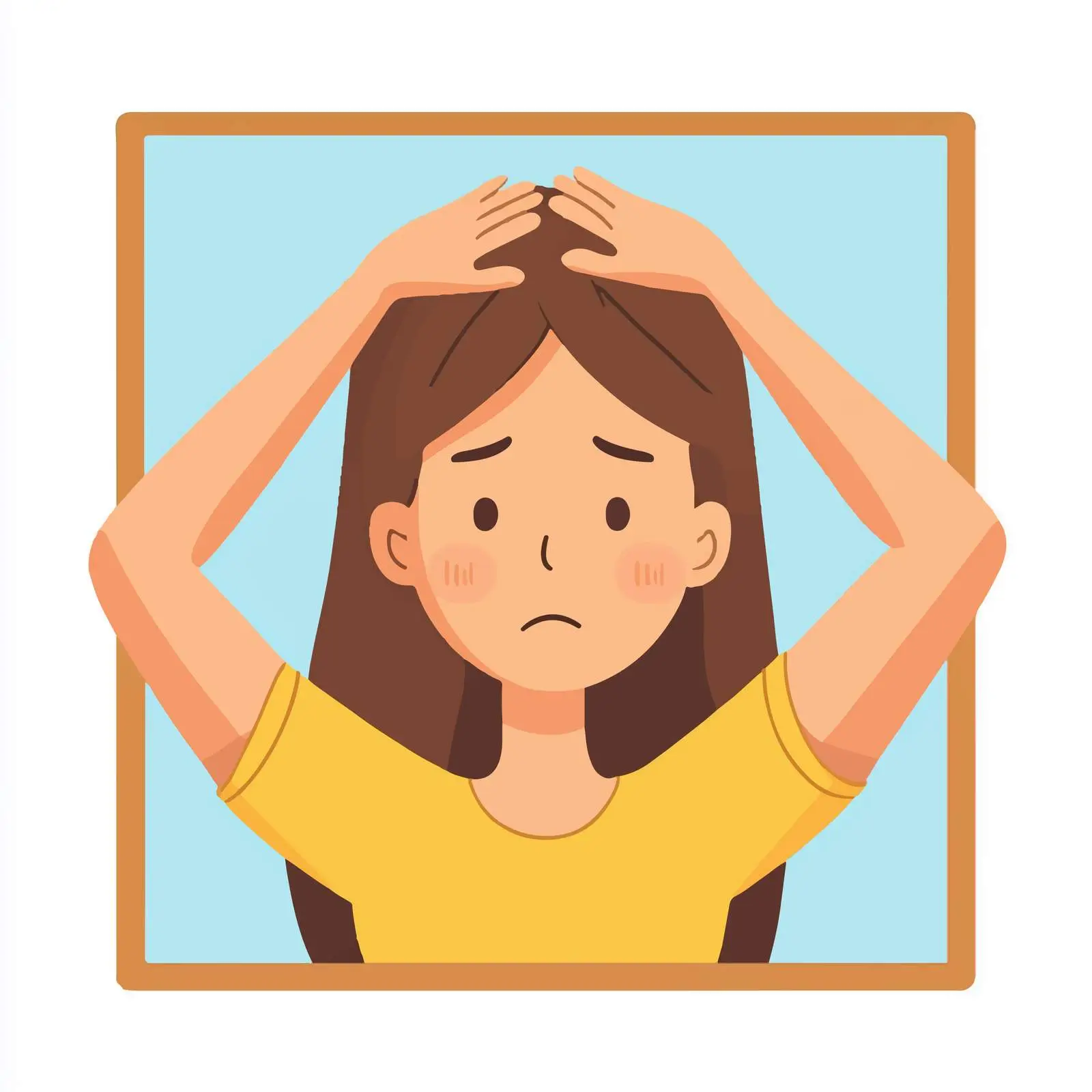 Frustrated Young Woman in Flat Vector Style — free download from Dotvec