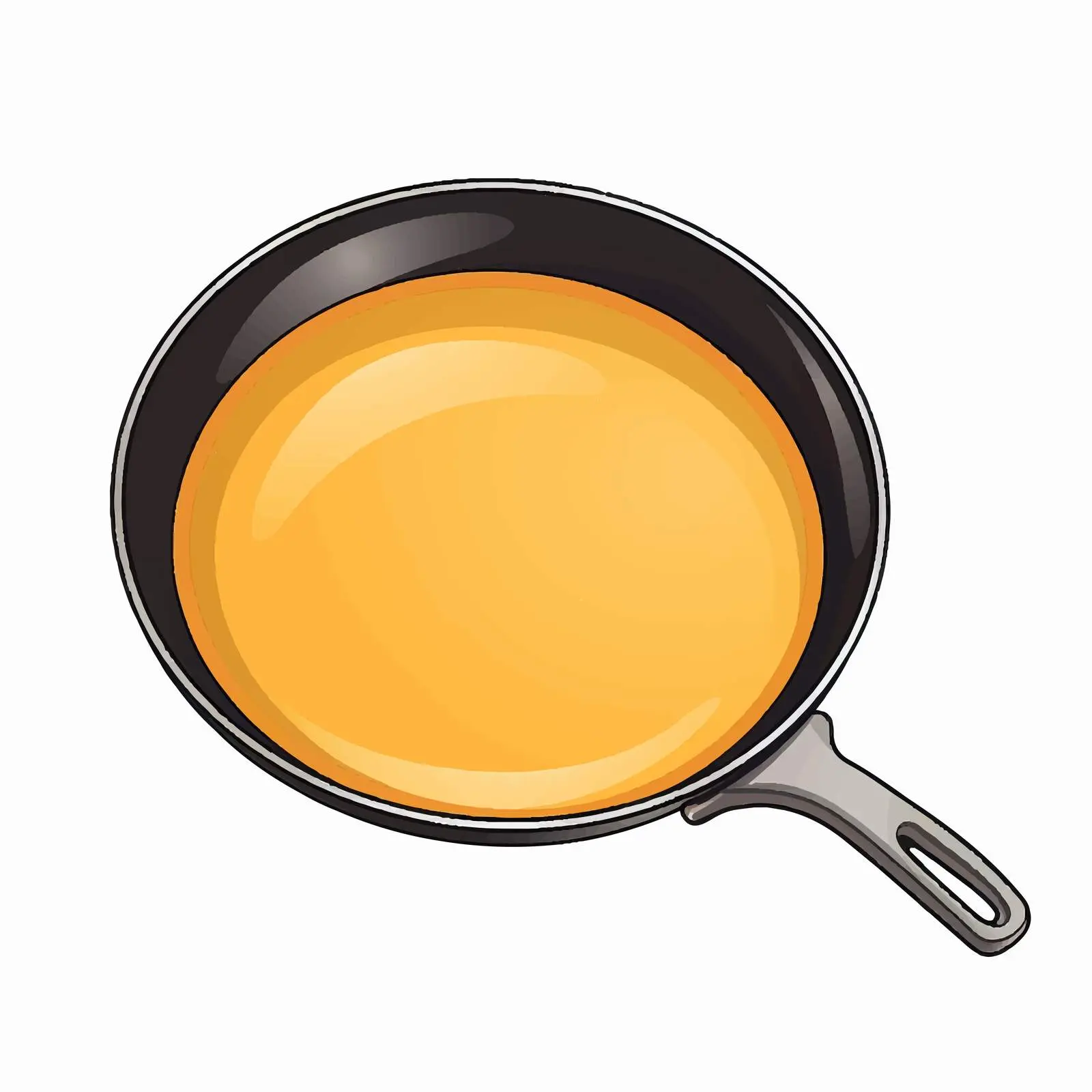 Isolated Line Art Frying Pan Vector Illustration – free culinary tool image from Dotvec