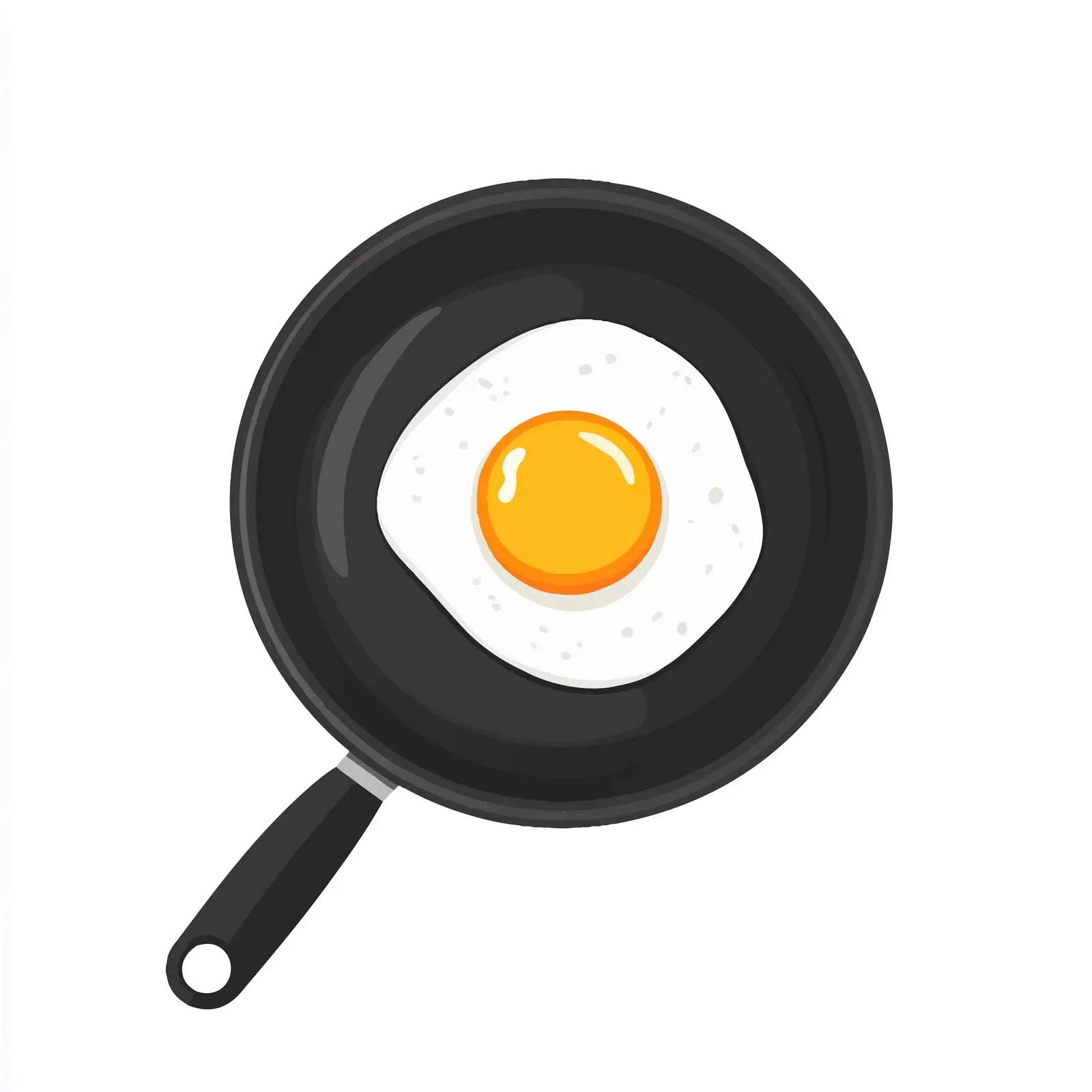 Vector Frying Pan with Fried Egg — free download from Dotvec